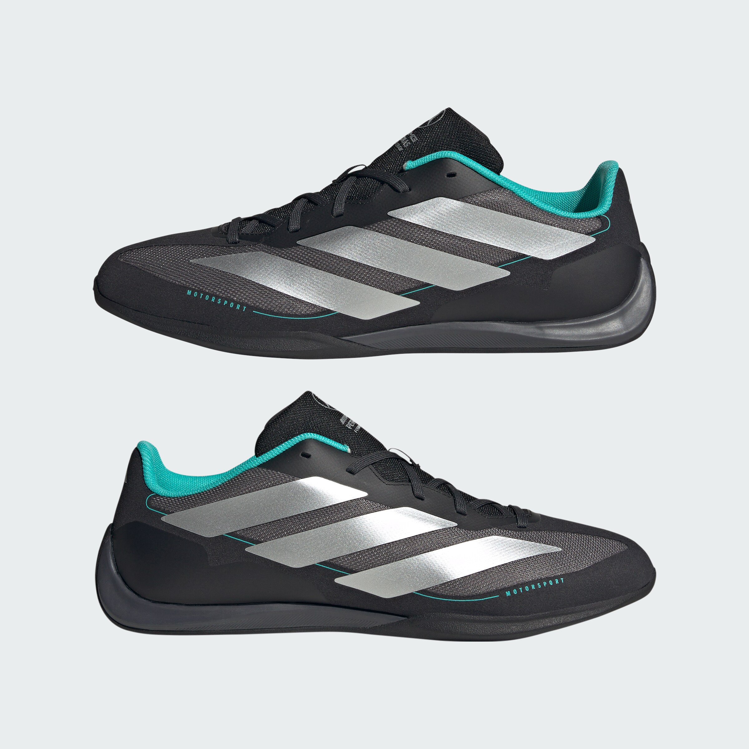 Sneakers, Feroza Base, Mercedes-AMG F1 - schwarz / silberfarben, 8, adidas
