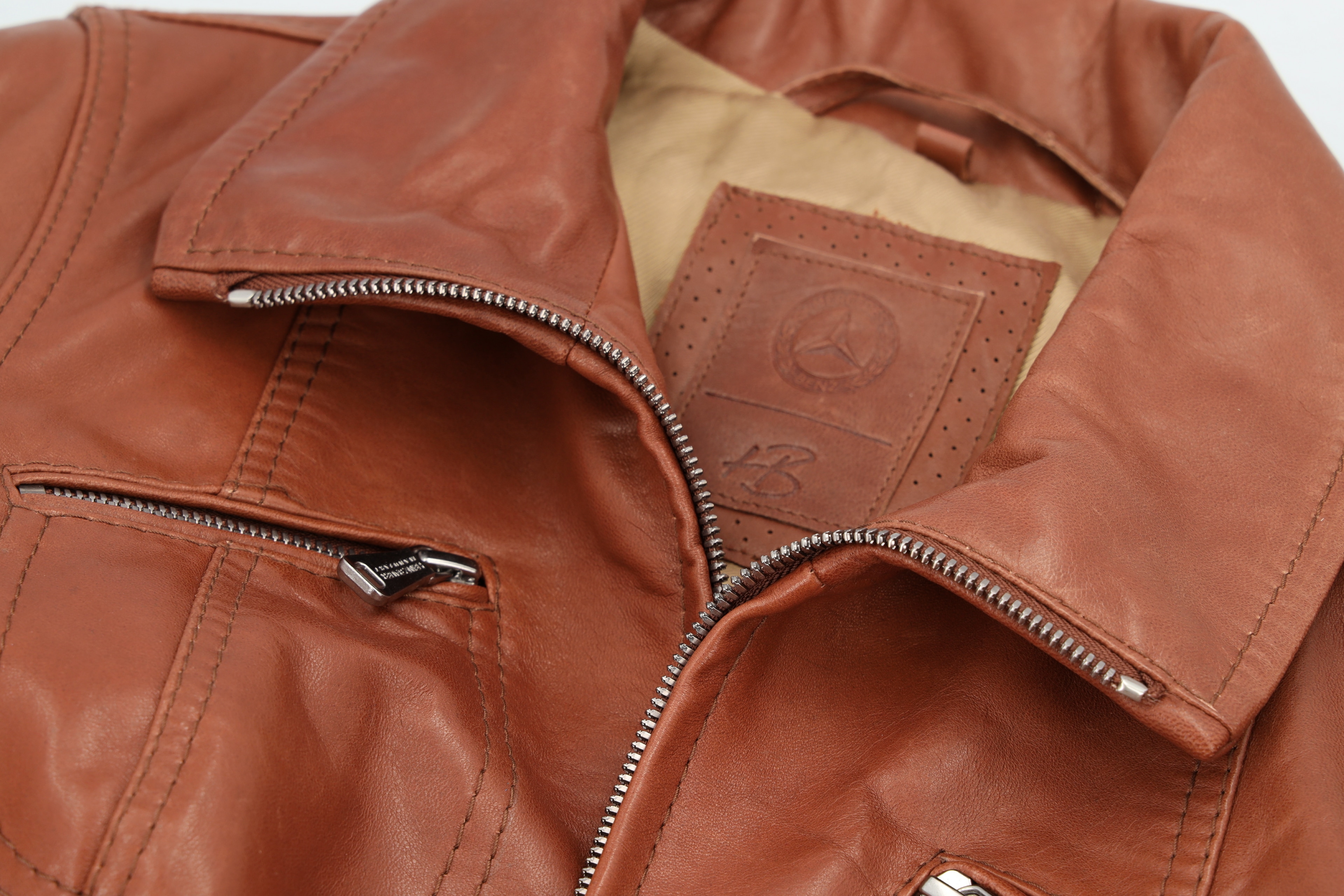 Lederjacke Damen - cognac, 36 Lederjacke Damen - cognac, 36