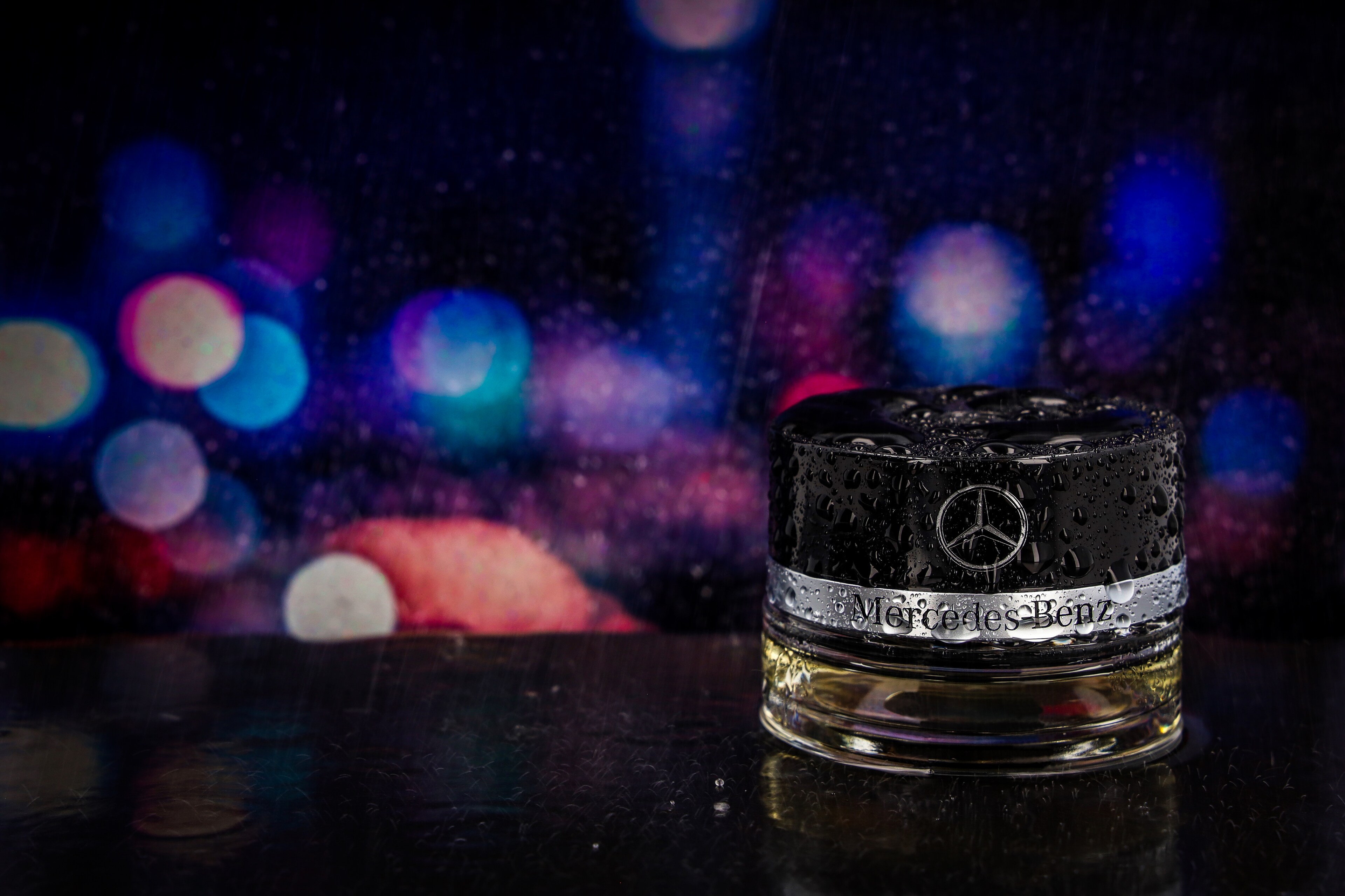 Flakon, NIGHTLIFE MOOD - transparent / schwarz, Glas, 15 ml