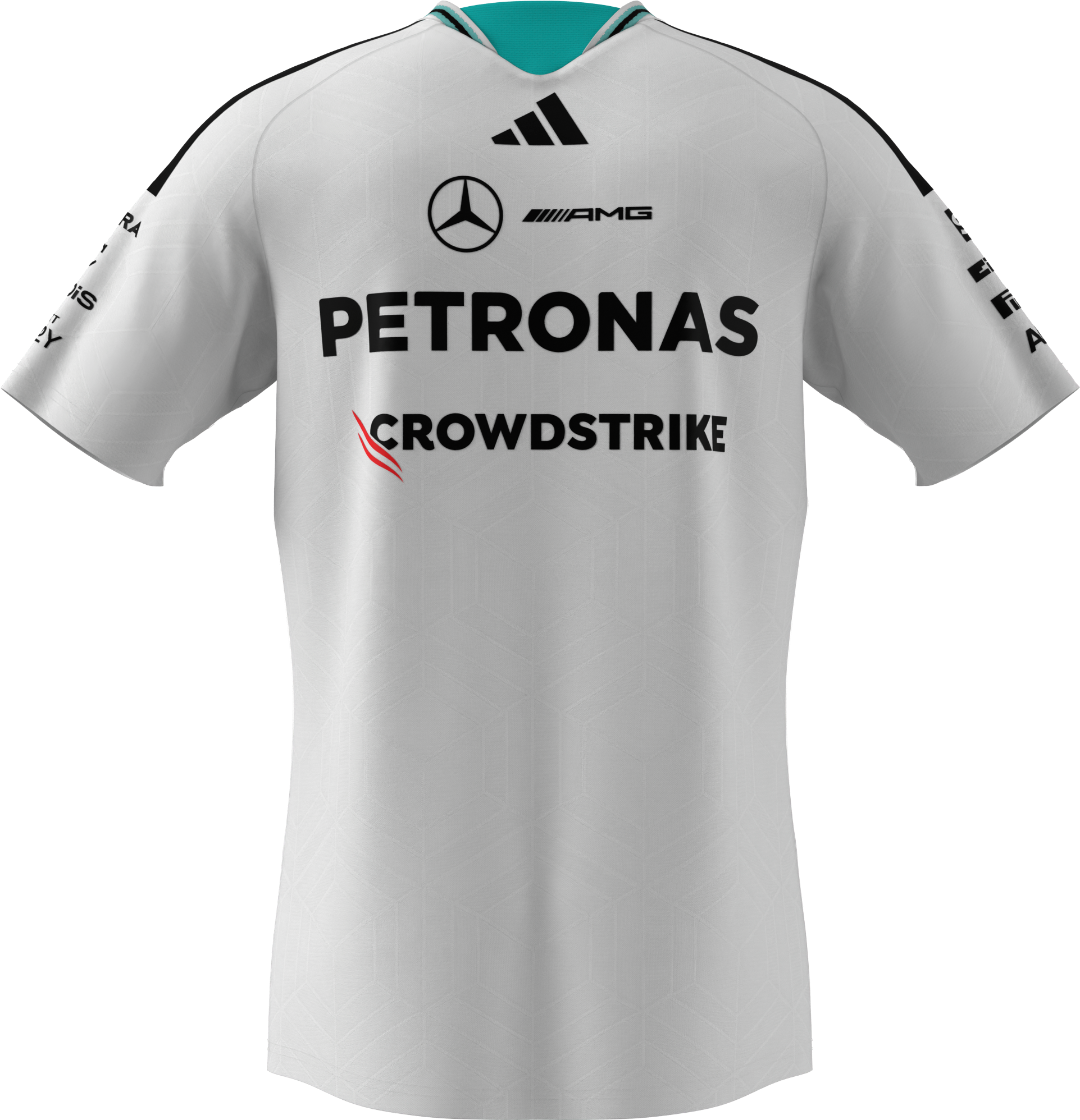 T-Shirt Herren, Fahrer Authentic, Mercedes-AMG F1 - weiß, XL