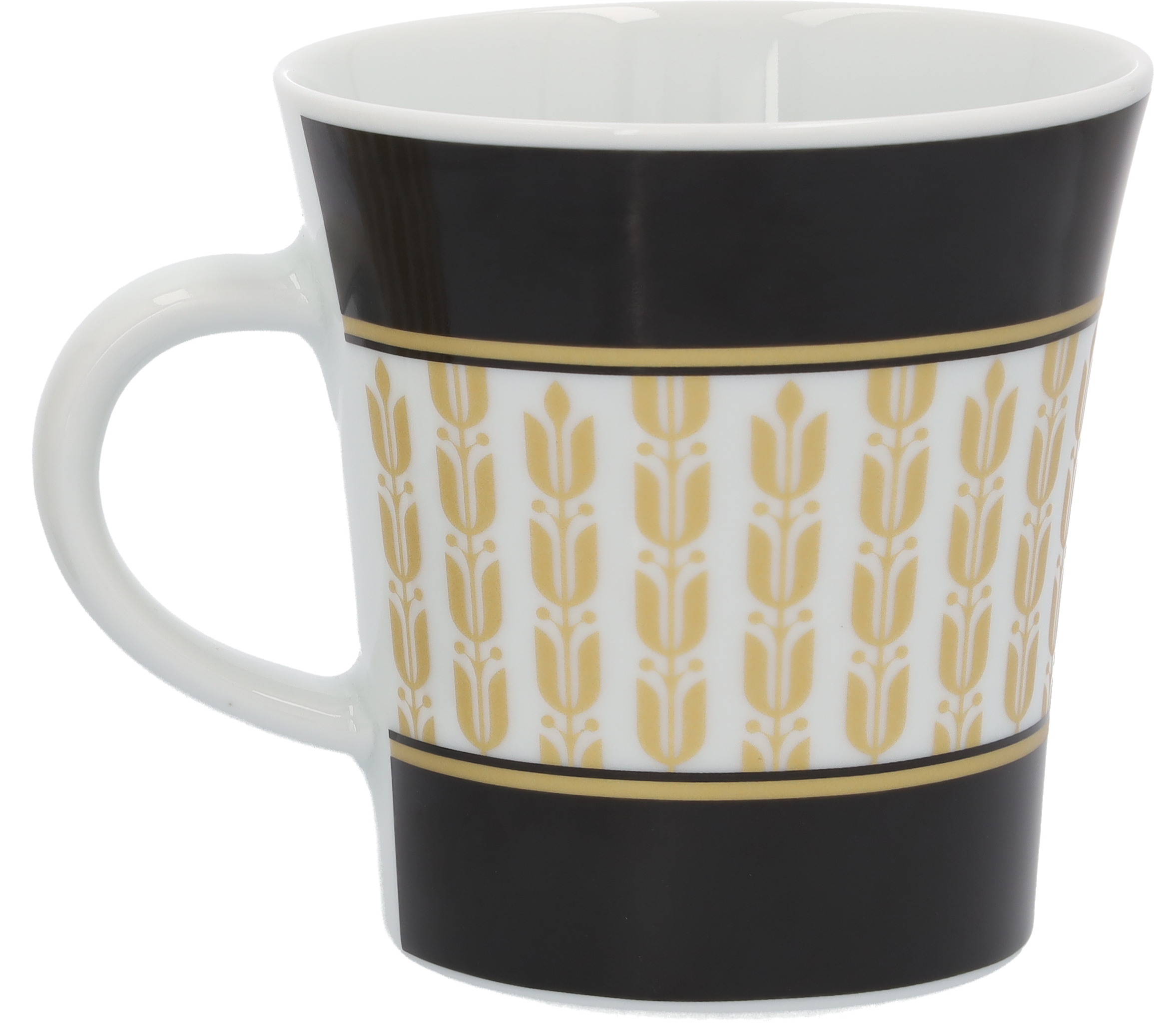 Kaffeebecher - schwarz / weiß / goldfarben, Porzellan, 300 ml, Kahla Kaffeebecher - schwarz / weiß / goldfarben, Porzellan, 300 ml, Kahla