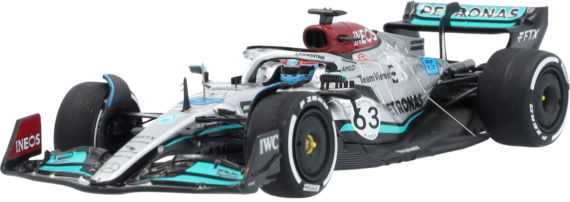 MERCEDES AMG PETRONAS Formula One™ Team, George Russell, Saison 2022 - petronasgrün, Minimax, 1:43