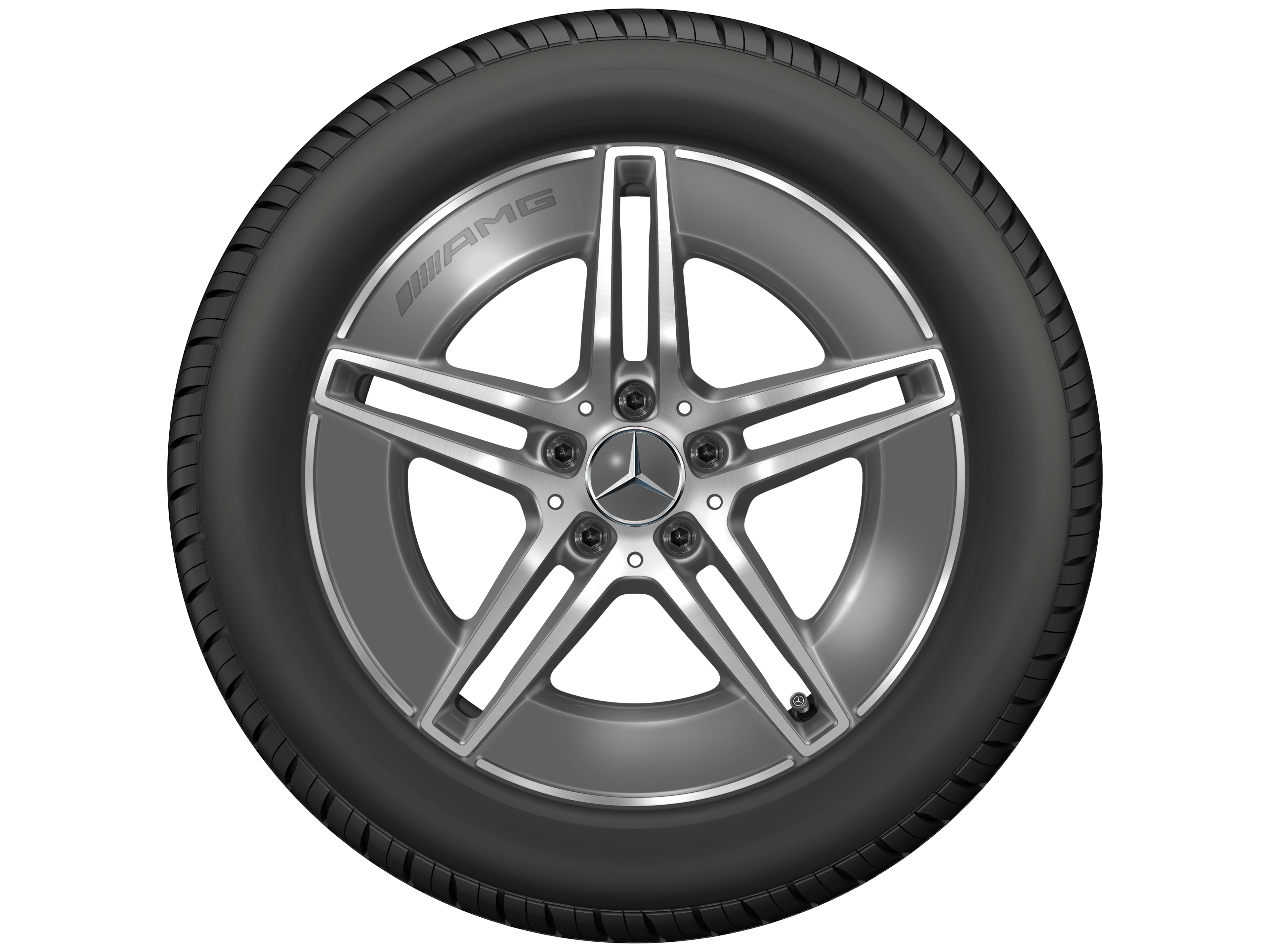 AMG 5-Doppelspeichen-Rad, 45,7 cm (18 Zoll) - 8 J x 18 ET 32,5, tantalgrau, glanzgedreht