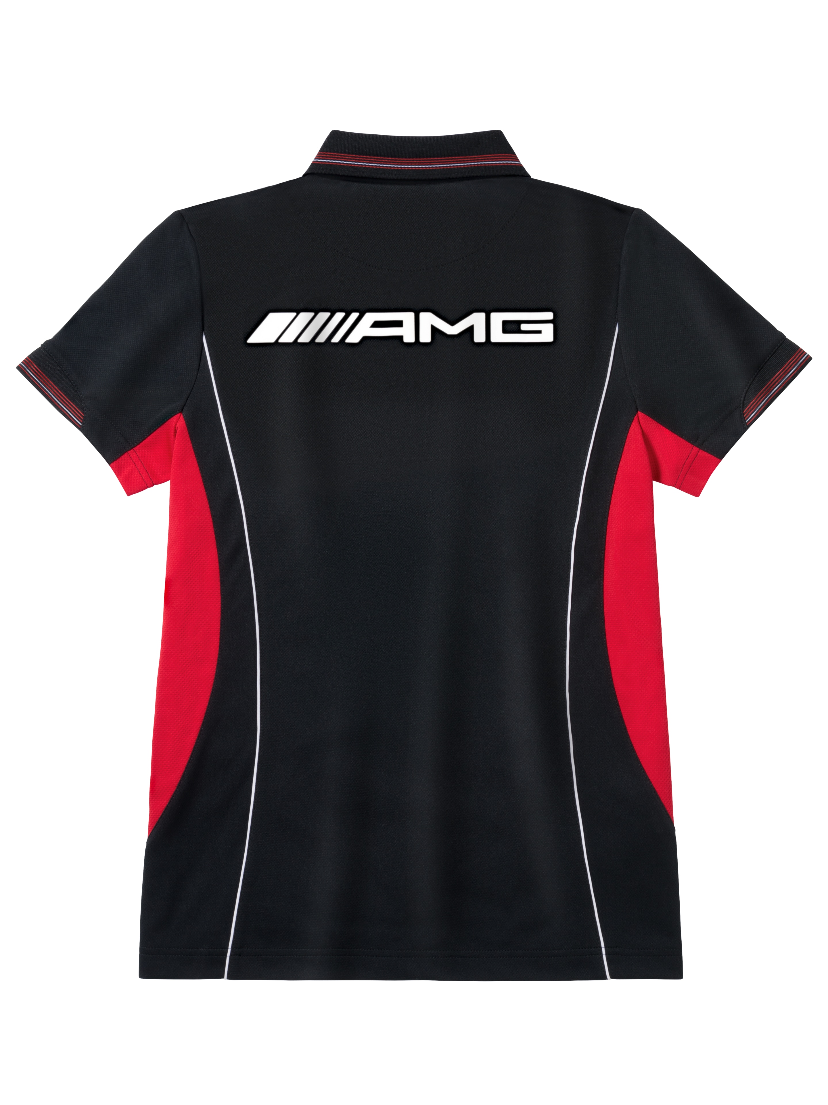 AMG Funktionspoloshirt Herren - schwarz / rot, M AMG Funktionspoloshirt Herren - schwarz / rot, M