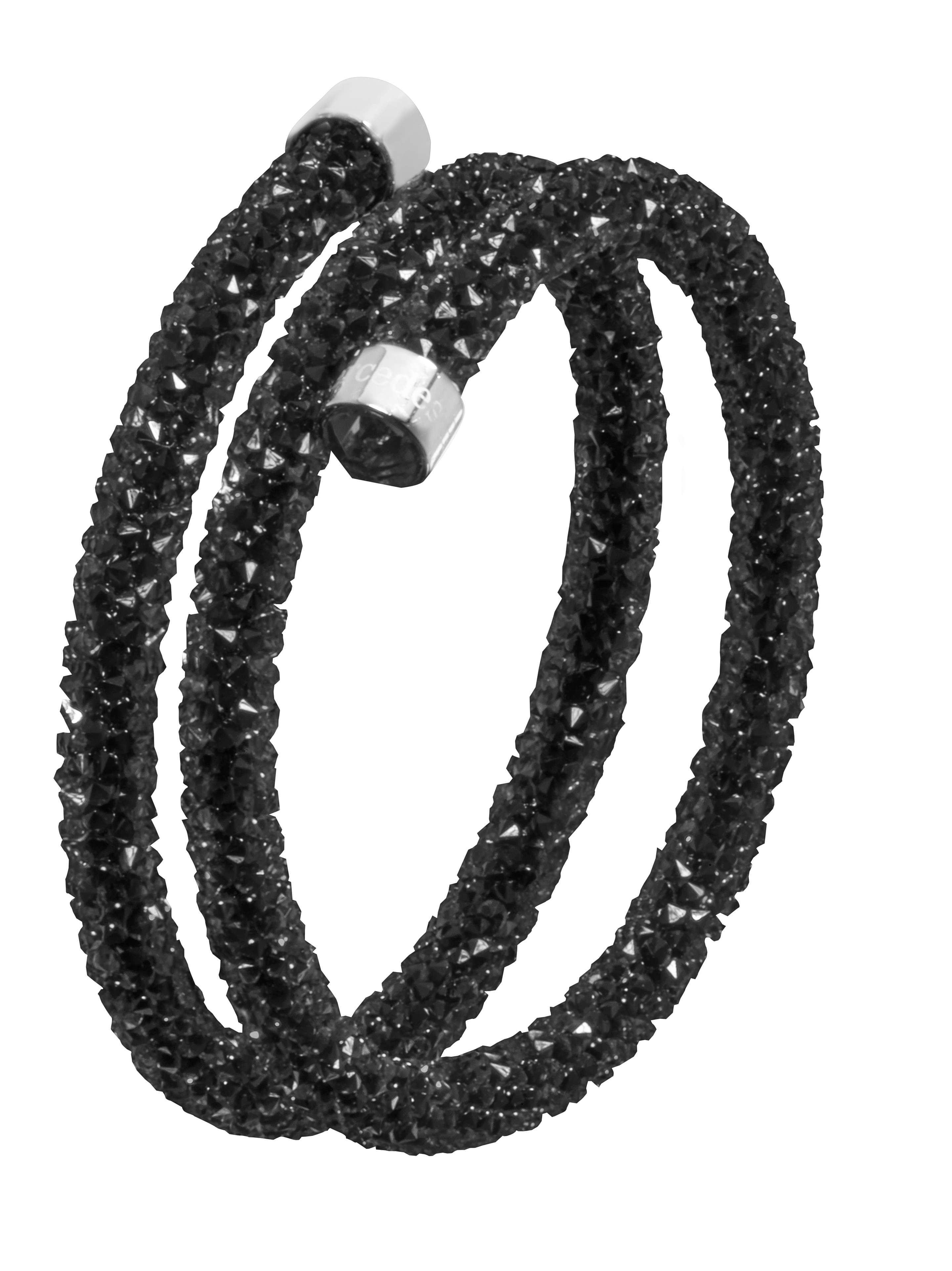 Armband Tokyo - schwarz-silber, Glas / Edelstahl