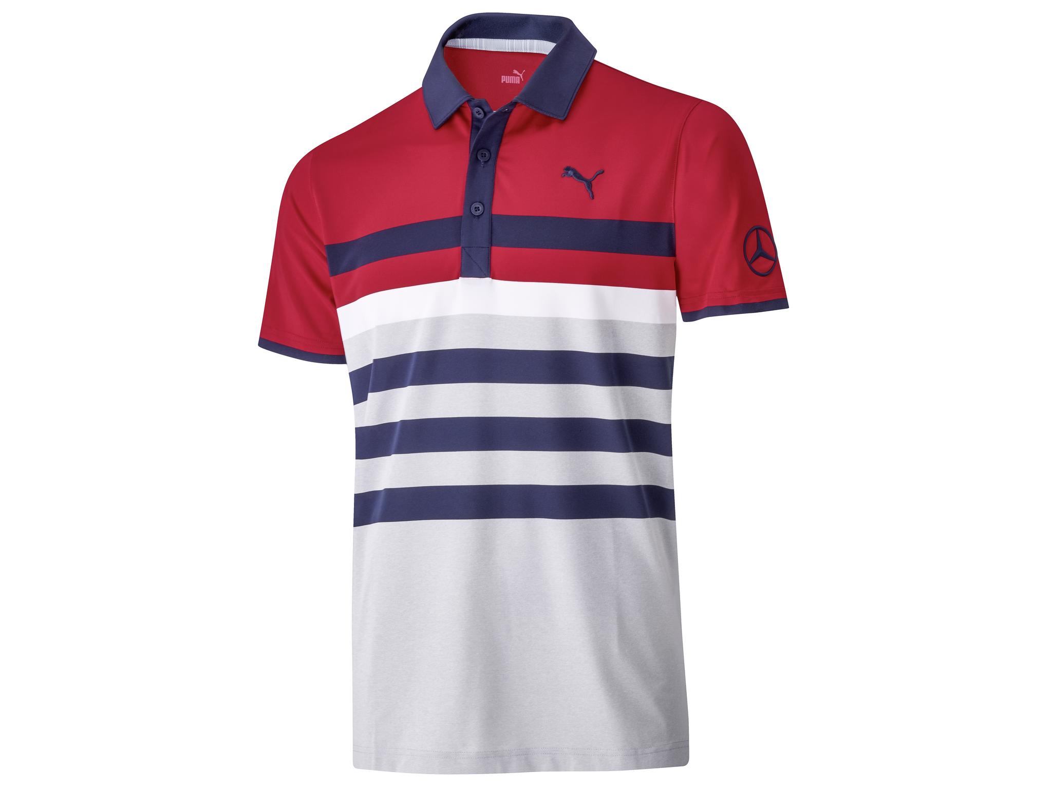 Golf-Poloshirt Herren - rot / weiß, XXL