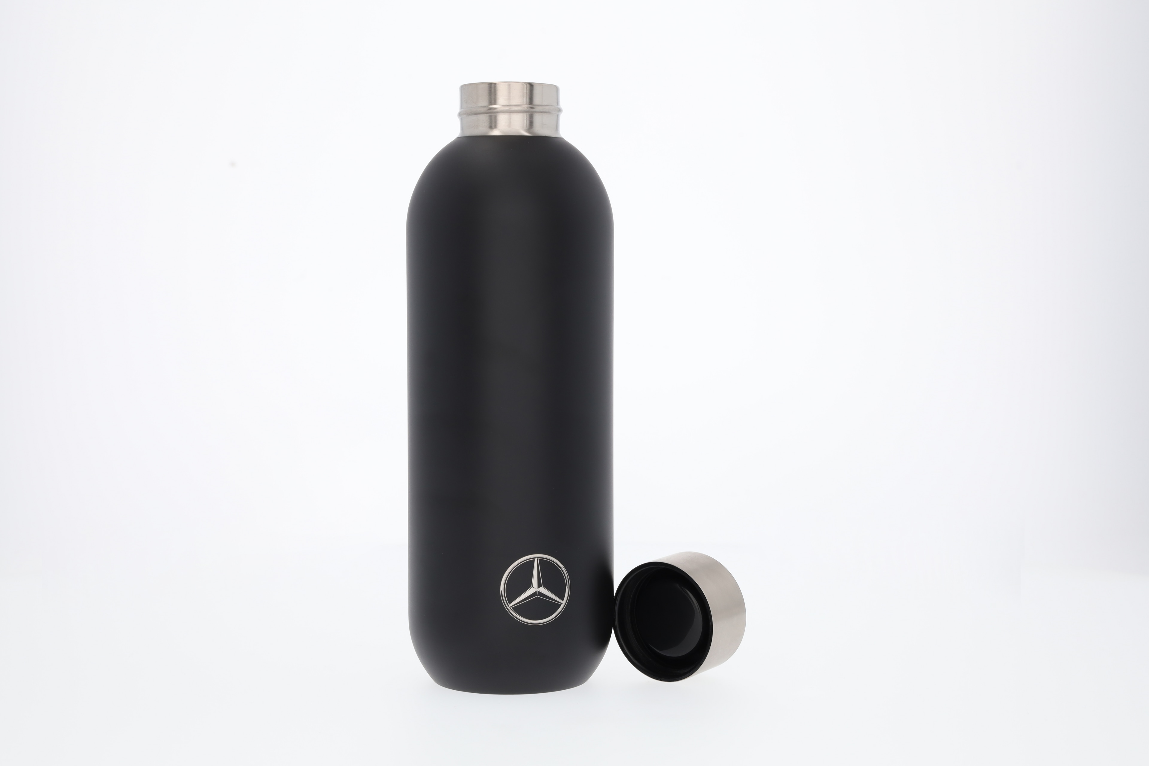 Isoliertrinkflasche - schwarz, Edelstahl / Polypropylen / Silikon, Stelton, 600 ml Isoliertrinkflasche - schwarz, Edelstahl / Polypropylen / Silikon, Stelton, 600 ml
