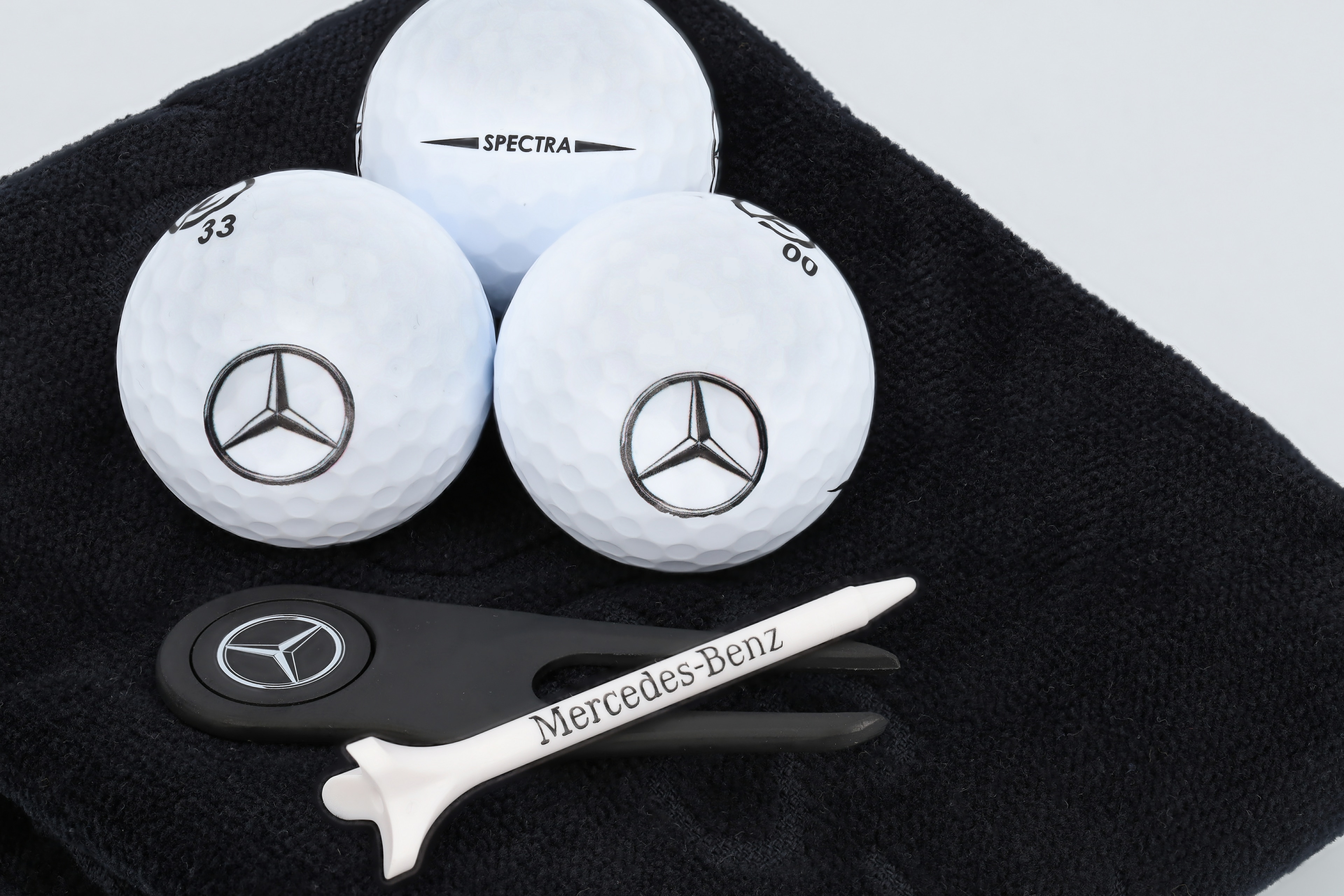 Golf-Geschenkset, groß - schwarz, Polyester