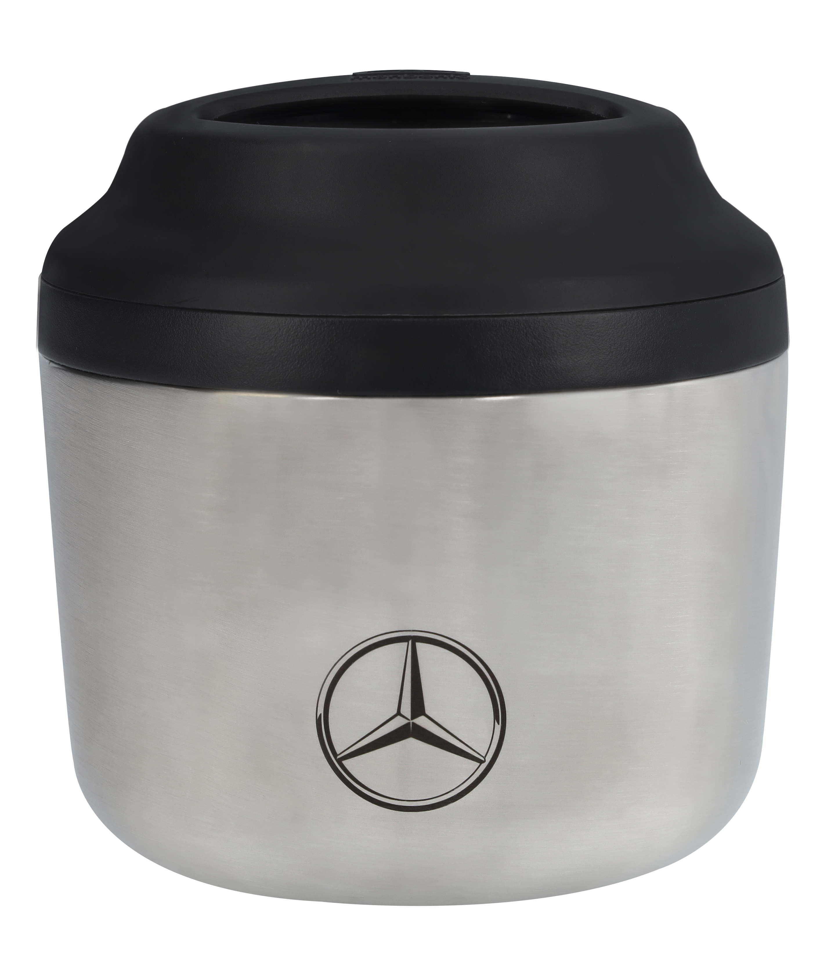Isotherm-Lunchbox - schwarz-silber, Edelstahl / Polypropylen / Silikon, monbento®, 550 ml