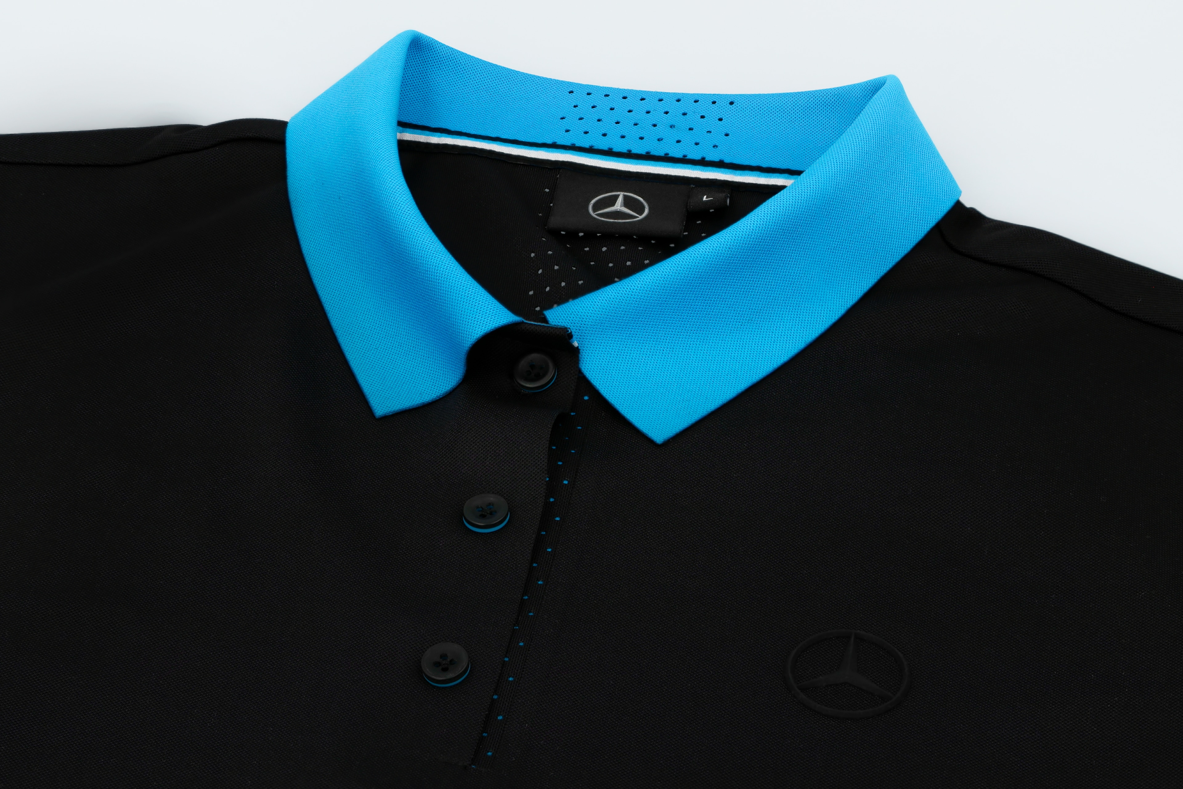 Poloshirt Damen - schwarz / blau, XL