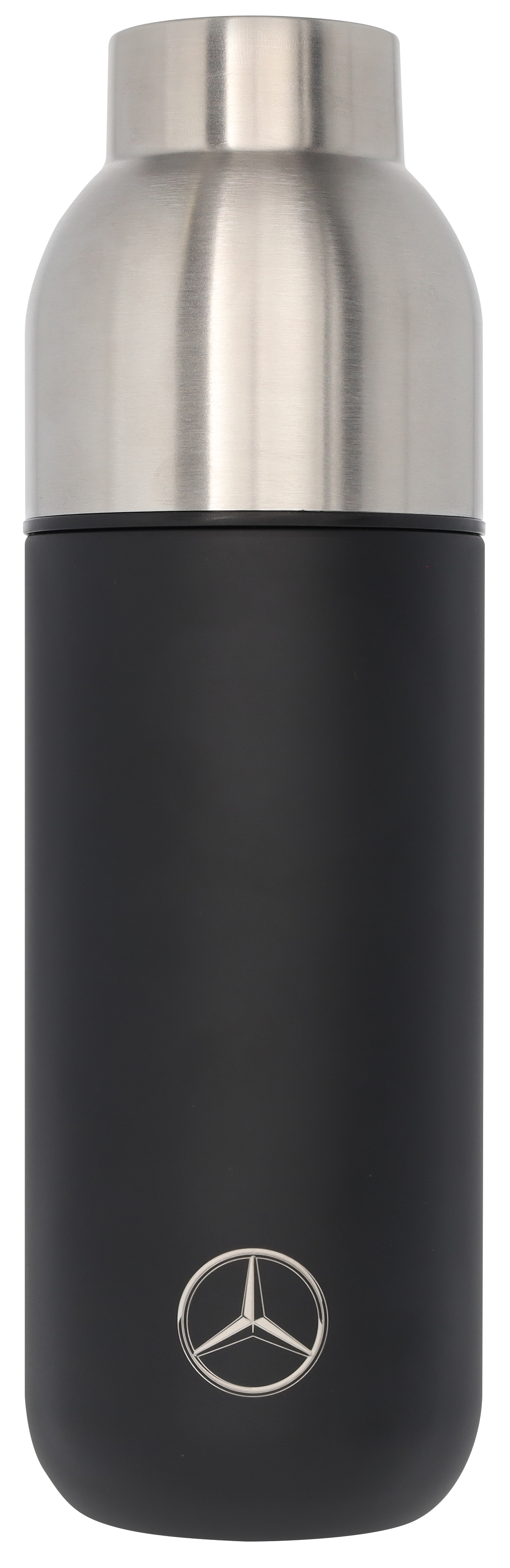 Isolierflasche mit Becher - schwarz, Edelstahl / Polypropylen, Stelton, 750 ml