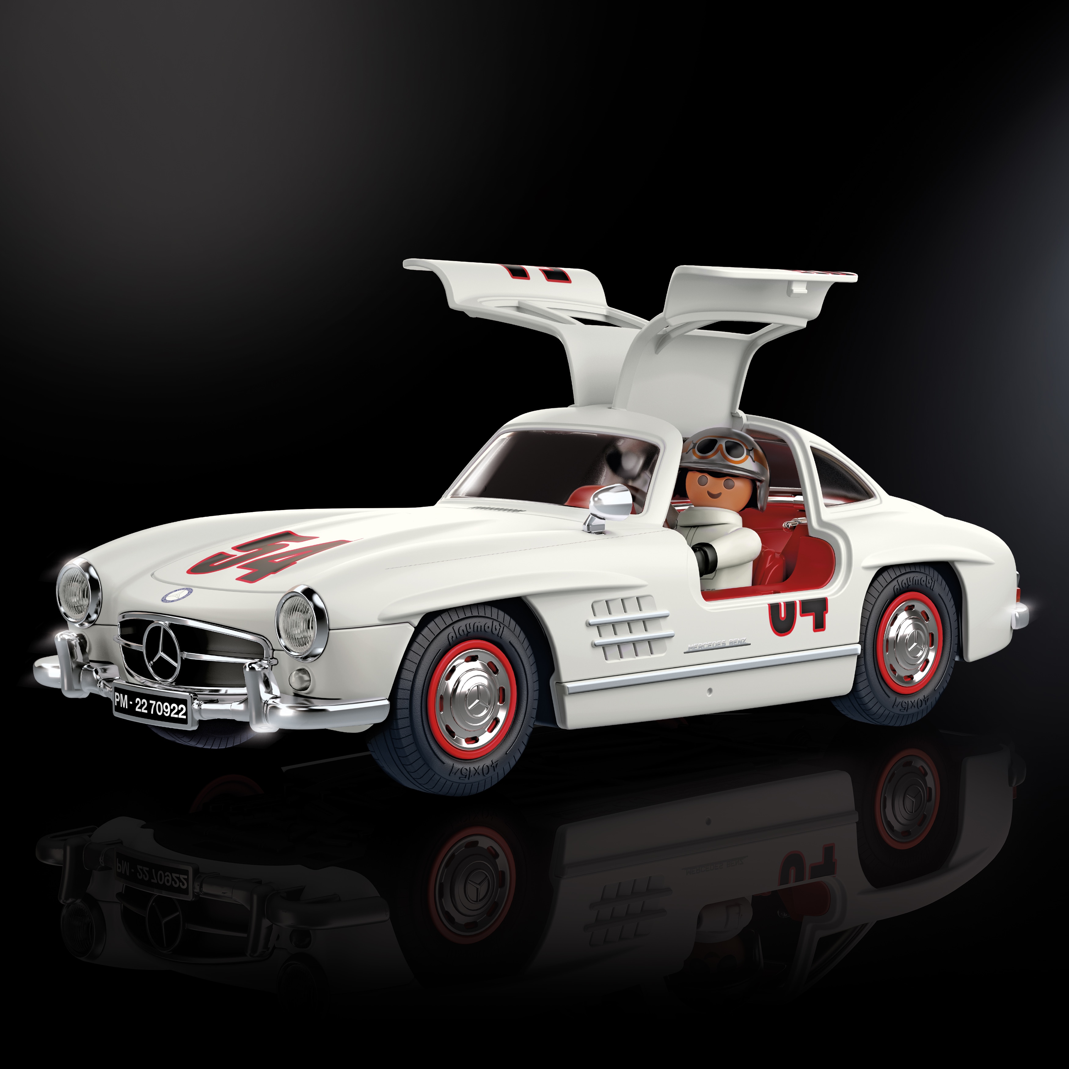 300 SL Coupé (1954-1957) W 198, playmobil-Set - weiß, playmobil, 1:18 300 SL Coupé (1954-1957) W 198, playmobil-Set - weiß, playmobil, 1:18