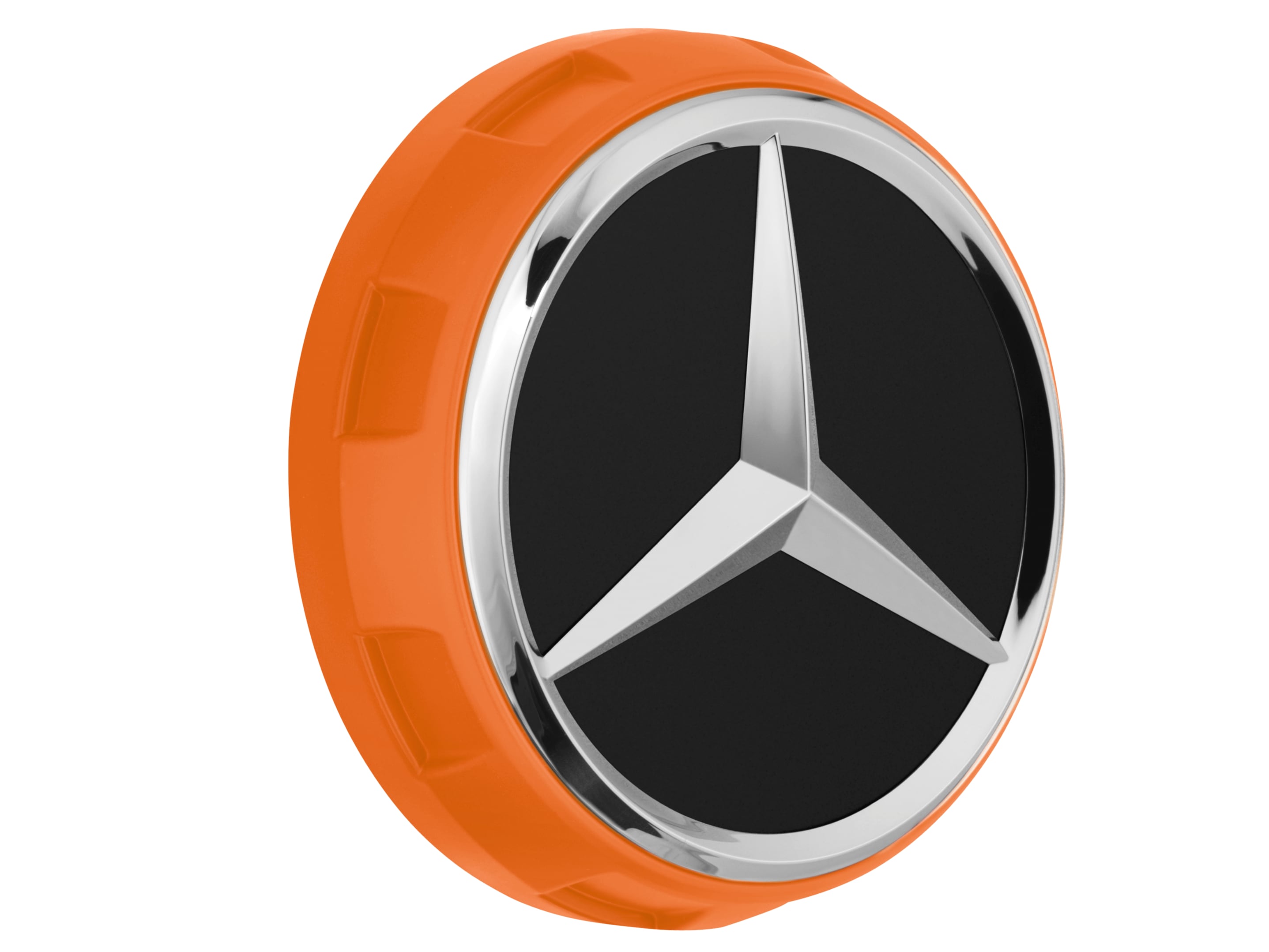 AMG Radnabenabdeckung, im Zentralverschlussdesign, für Zentrierloch-Durchmesser 71,8 mm - orange