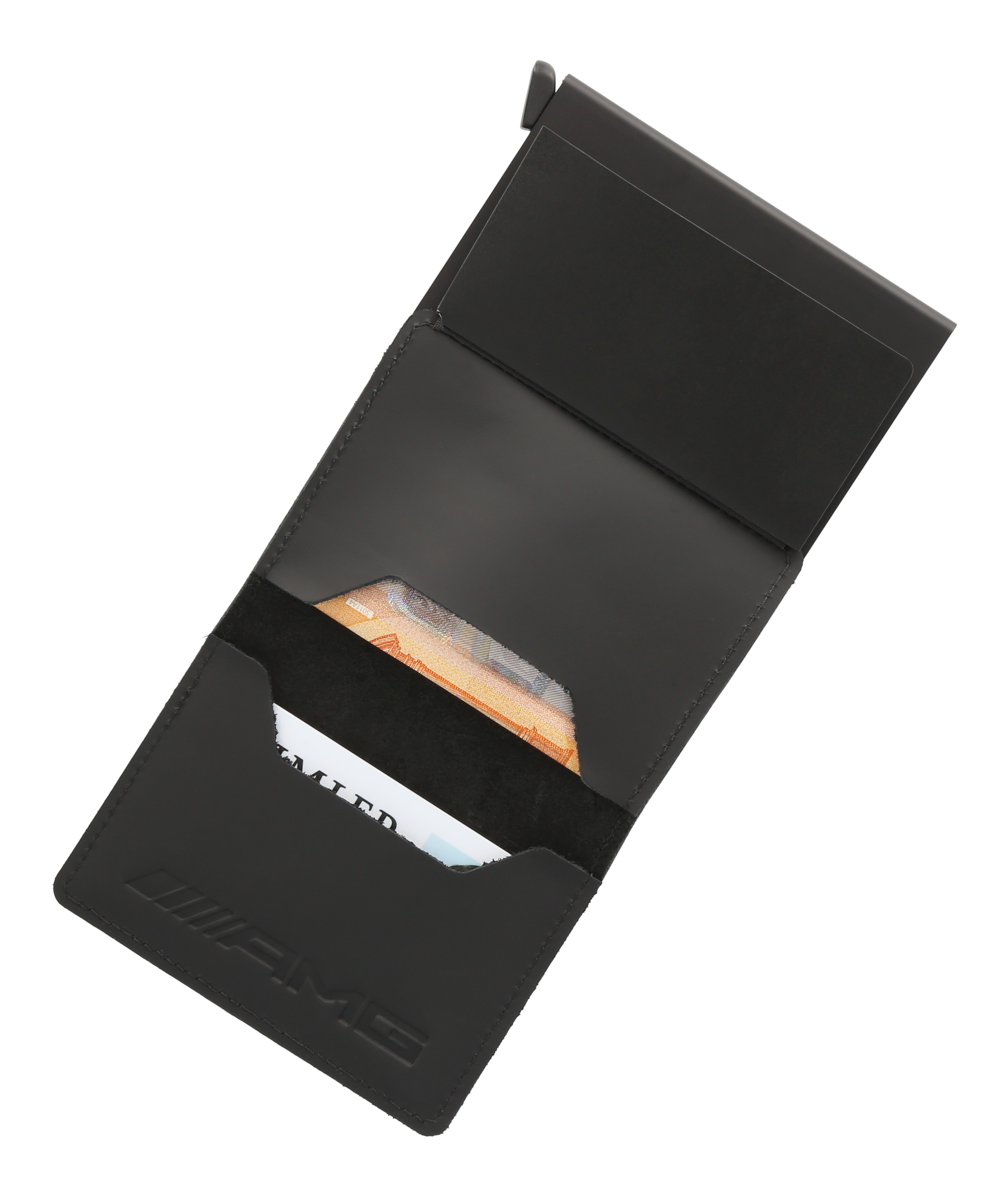 AMG Slimwallet - schwarz, Rindleder