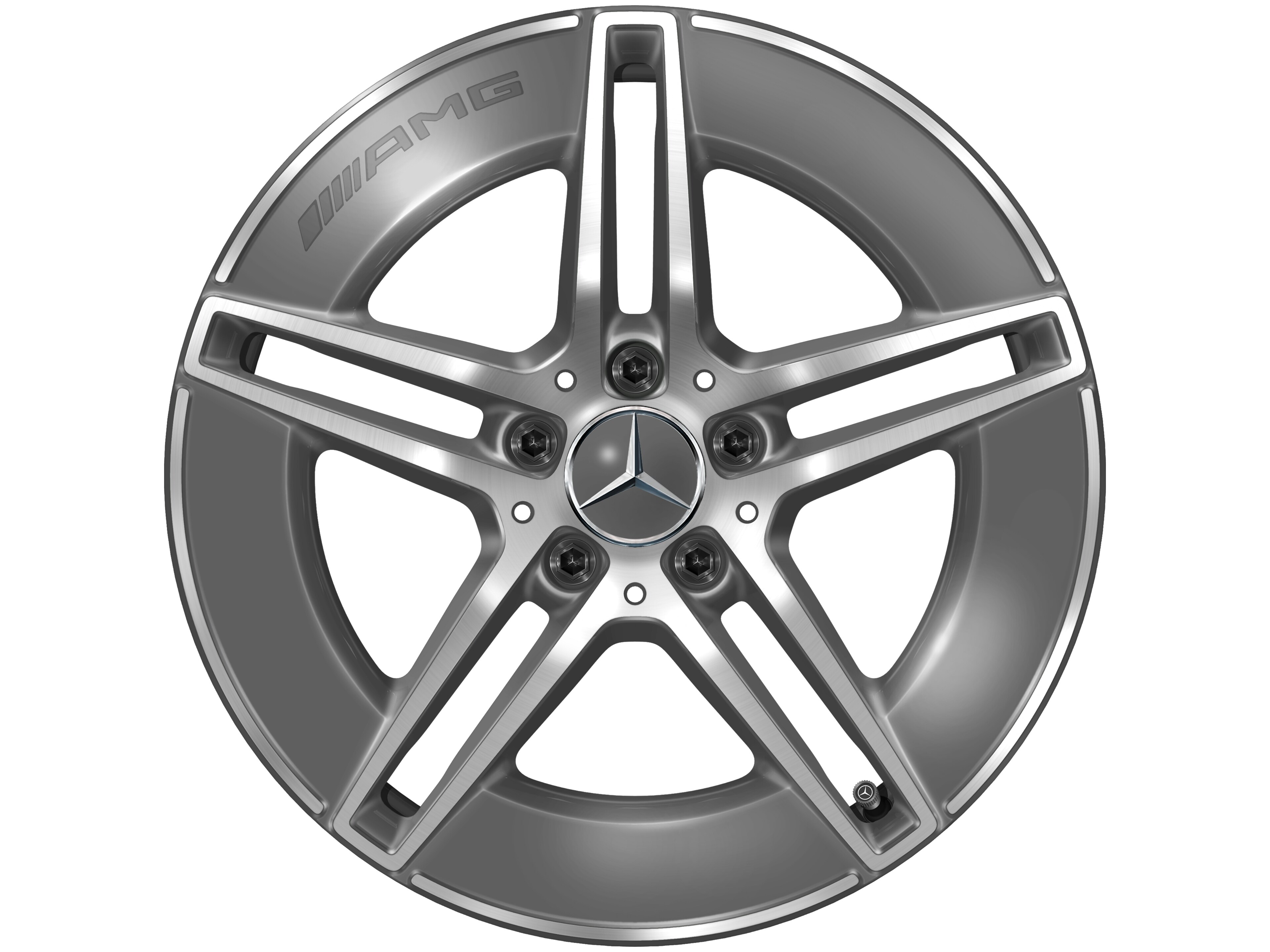AMG 5-Doppelspeichen-Rad, 45,7 cm (18 Zoll) - 8 J x 18 ET 32,5, tantalgrau, glanzgedreht