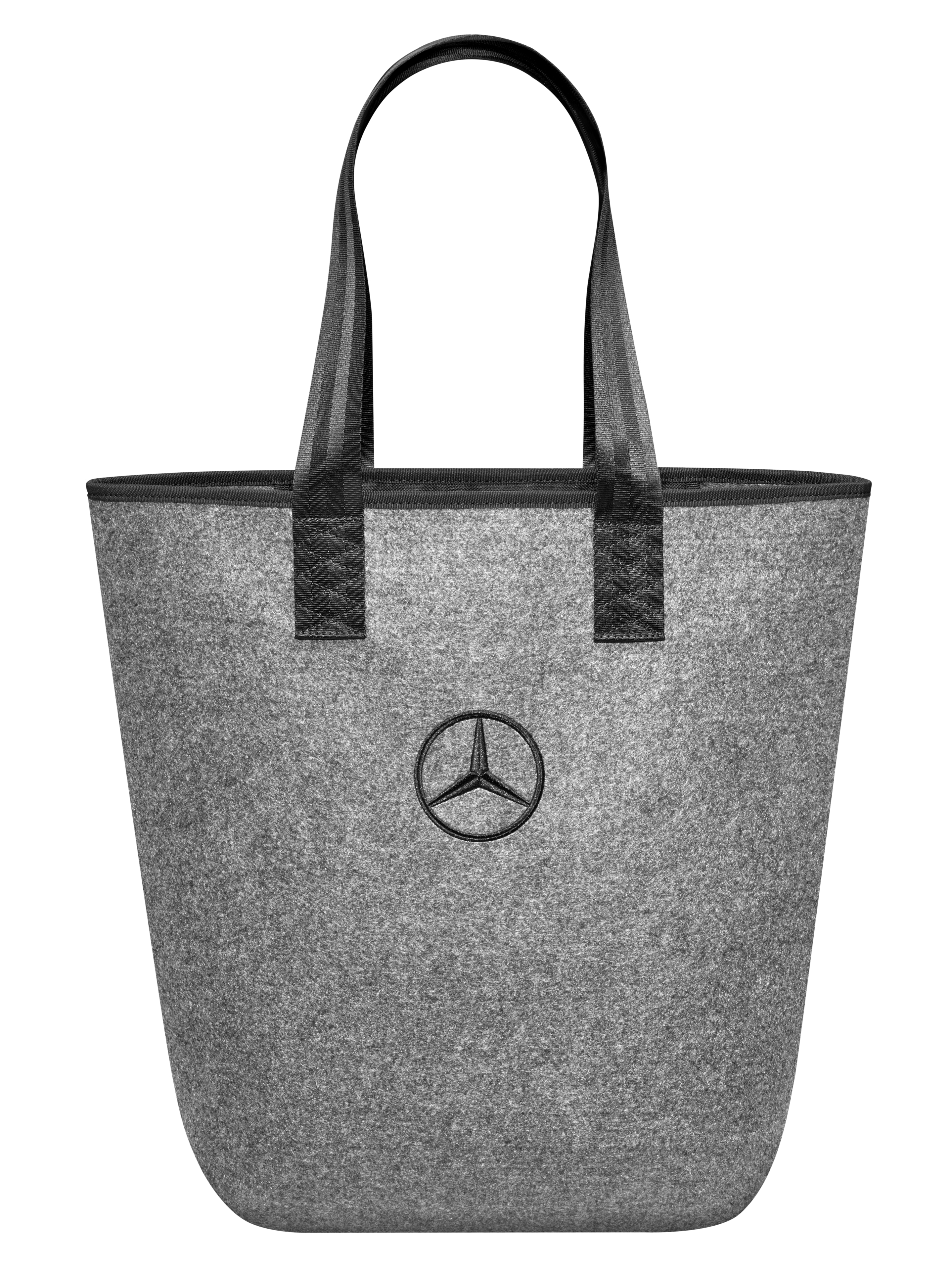 Einkaufstasche - grau / schwarz, Polyester