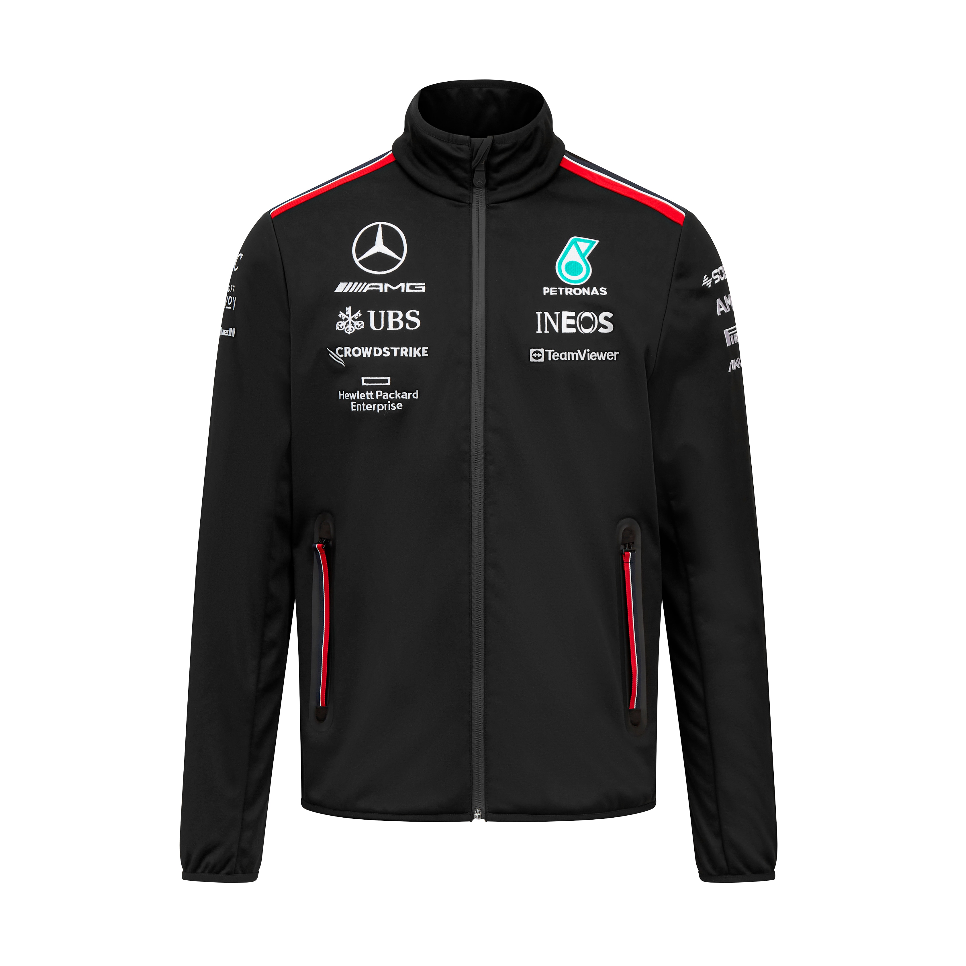 Softshelljacke Herren, Team, Mercedes-AMG F1 - schwarz, S Softshelljacke Herren, Team, Mercedes-AMG F1 - schwarz, S