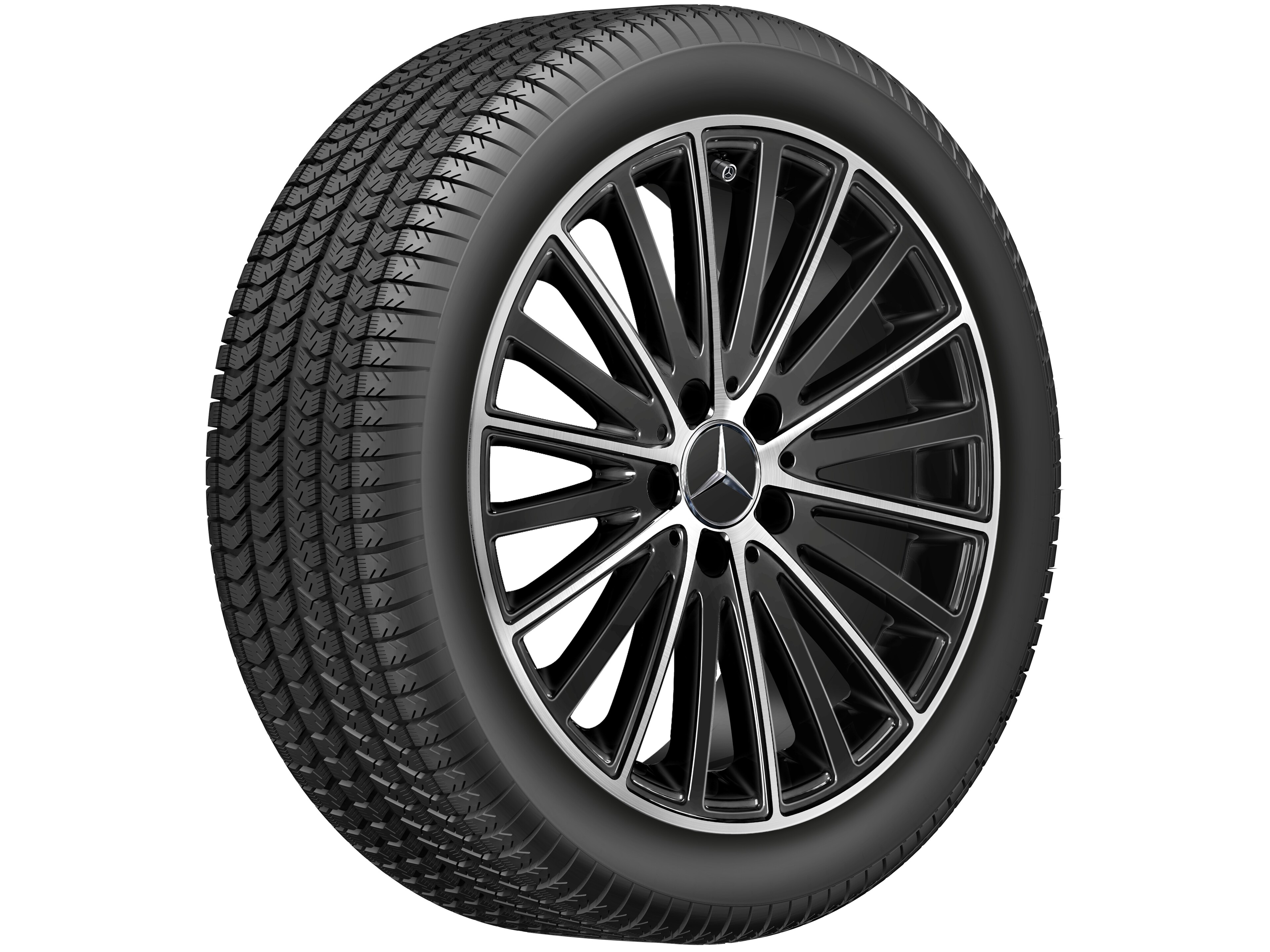 10-Speichen-Rad, mit Zusatzspeichen, 45,7 cm (18 Zoll) - 7,5 J x 18 ET 44, schwarz, glanzgedreht