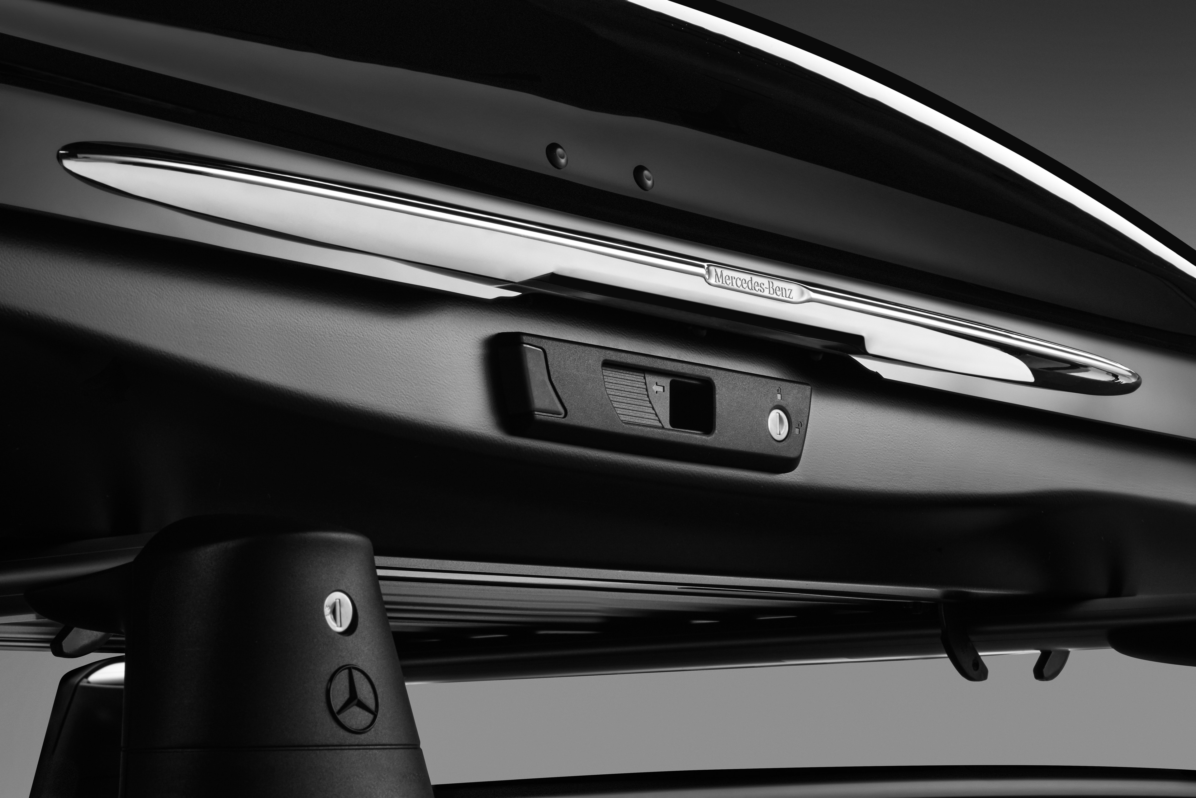 Mercedes-Benz Dachbox, XL, 590 Liter - Kunststoff, schwarz, Lack, glänzend
