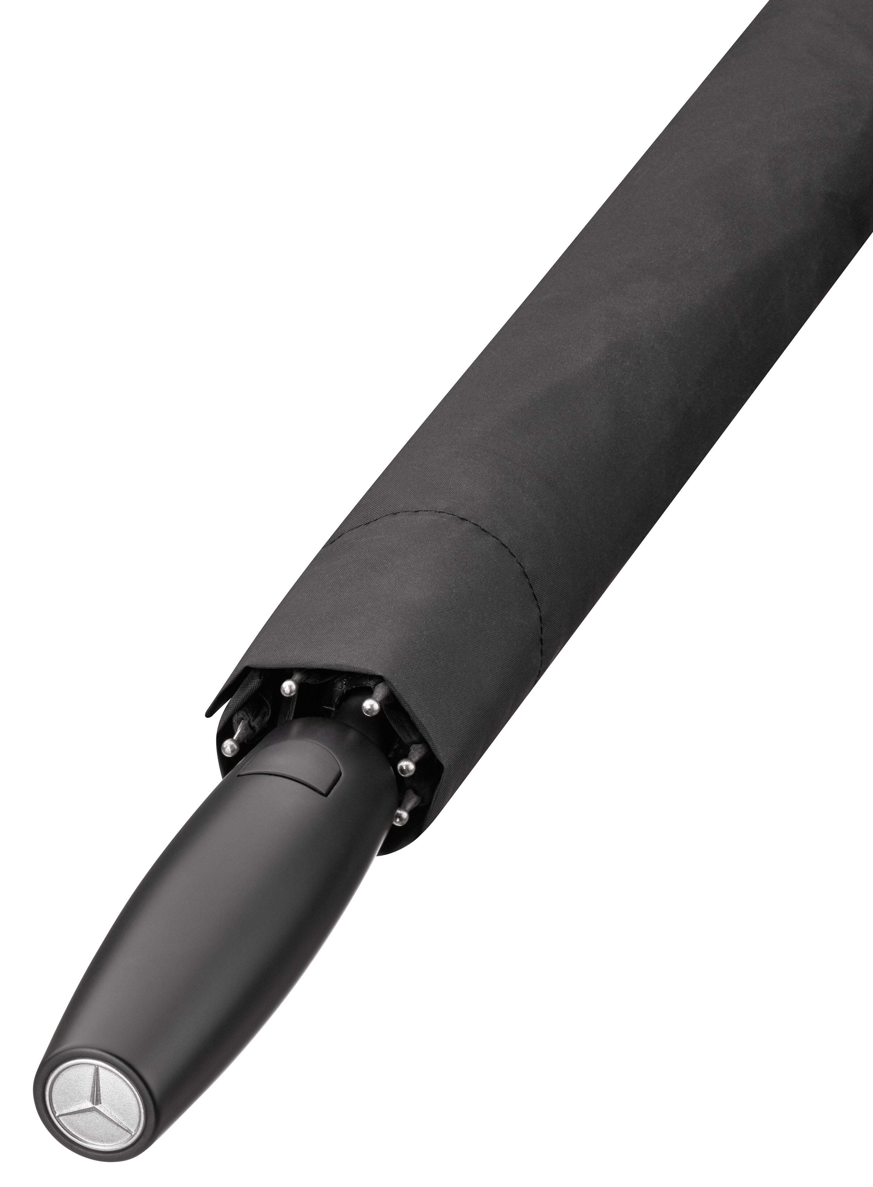 Gästeschirm - schwarz, Aluminium / Polyester (recycelt) / Fiberglas