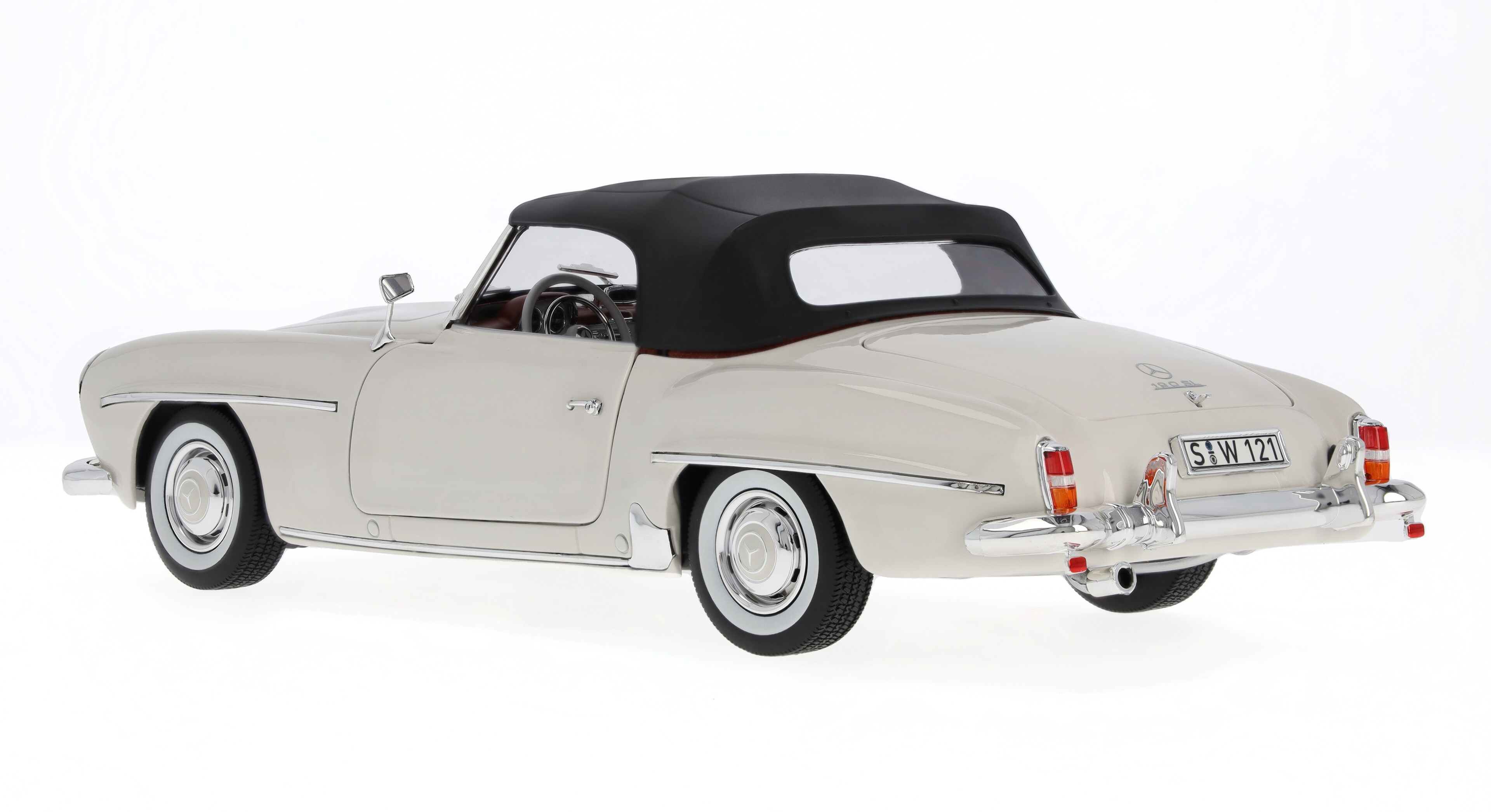 190 SL Roadster W 121 (1954-1963) - weißgrau, Norev, 1:18