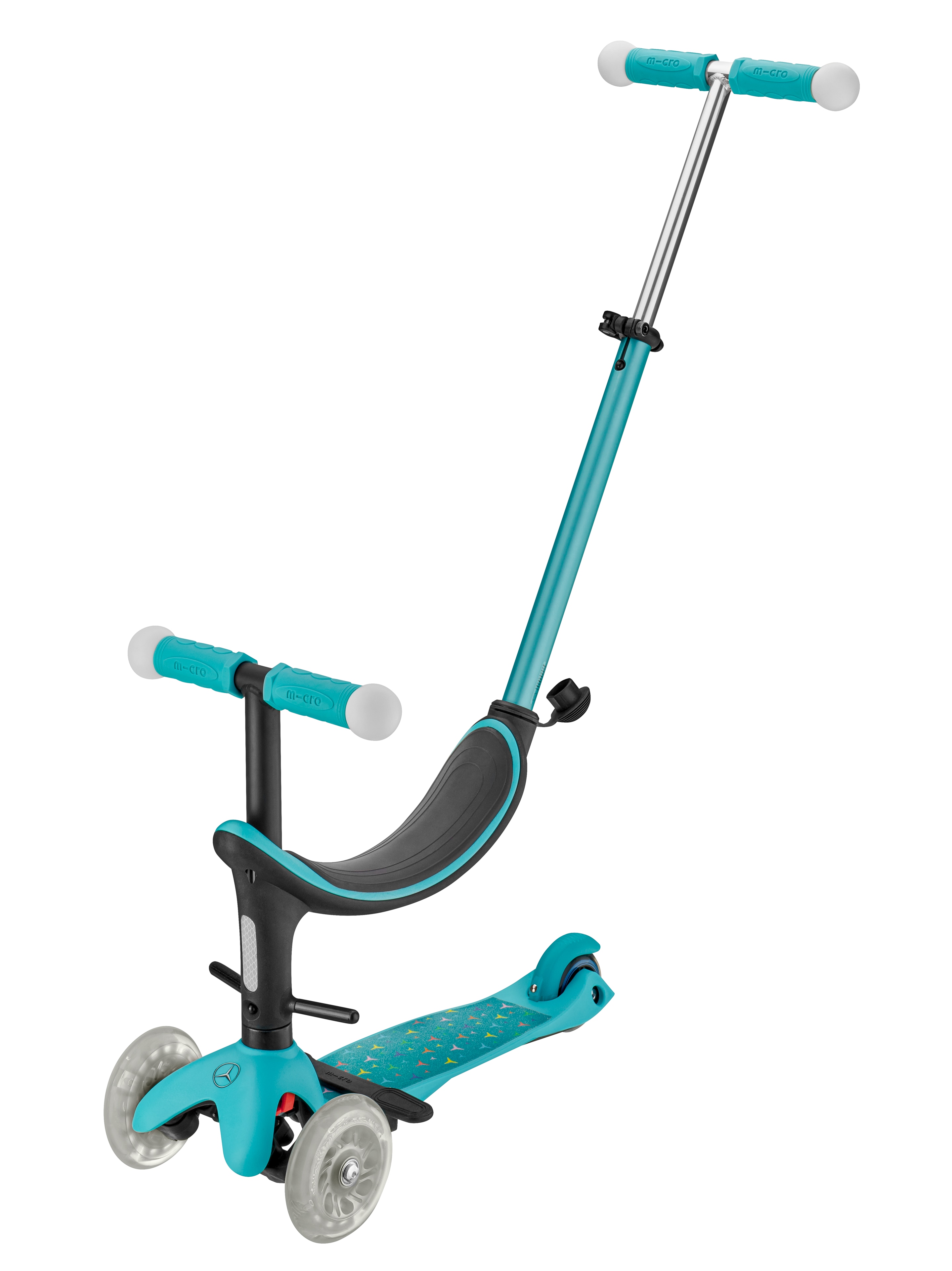 Tretroller Kinder, 4 in 1 - mint / schwarz, Aluminium / Kunststoff, Micro Mobility Tretroller Kinder, 4 in 1 - mint / schwarz, Aluminium / Kunststoff, Micro Mobility