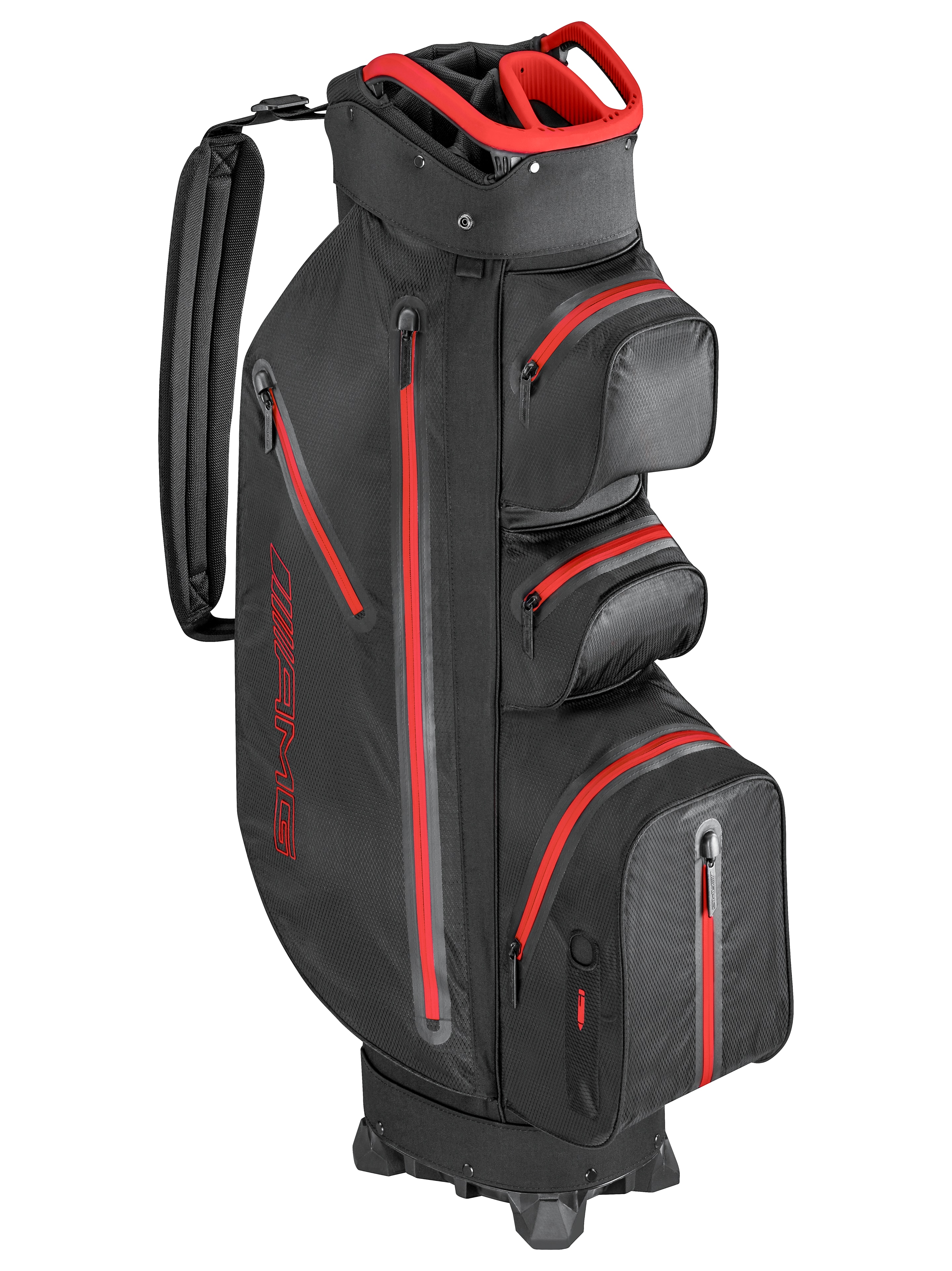 AMG Golf-Cartbag - schwarz / rot, Polyamid AMG Golf-Cartbag - schwarz / rot, Polyamid