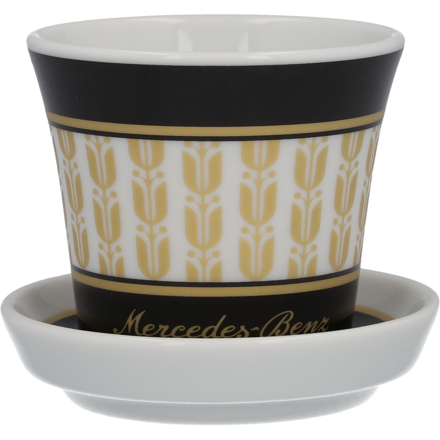 Espressotassen, Set, 4-teilig - schwarz / weiß / goldfarben, Porzellan, 90 ml, Kahla Espressotassen, Set, 4-teilig - schwarz / weiß / goldfarben, Porzellan, 90 ml, Kahla