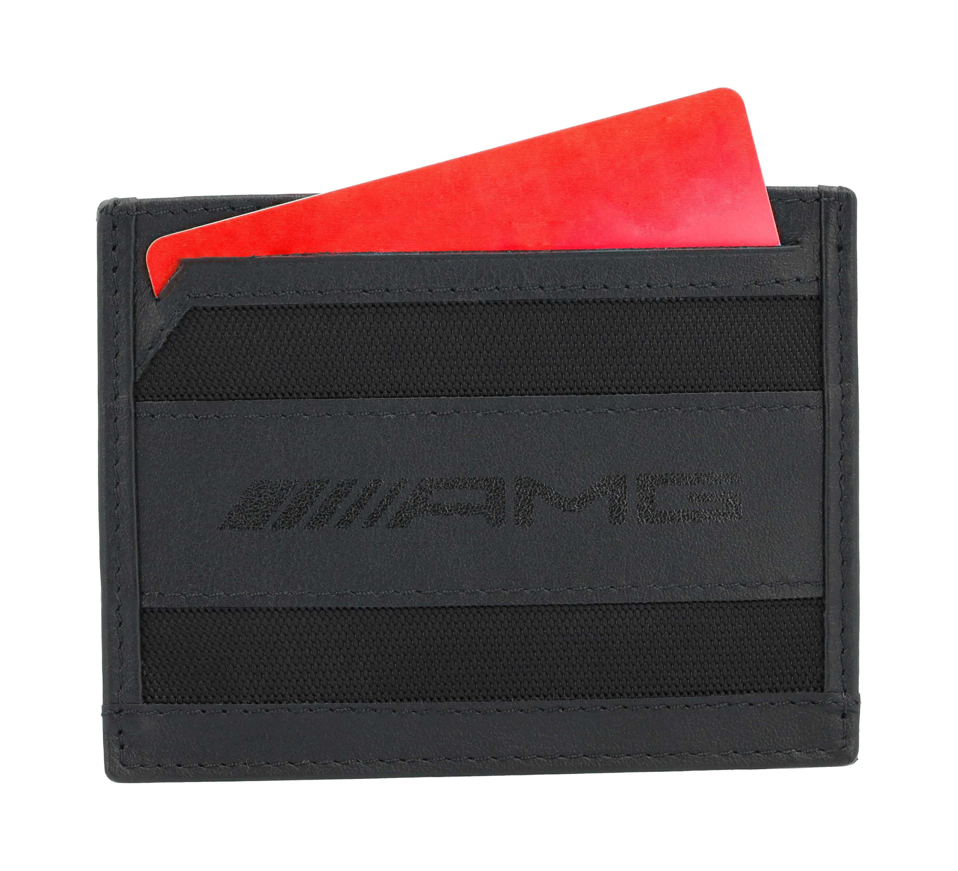 AMG Kreditkartenetui - schwarz, Rindleder / Nylon AMG Kreditkartenetui - schwarz, Rindleder / Nylon