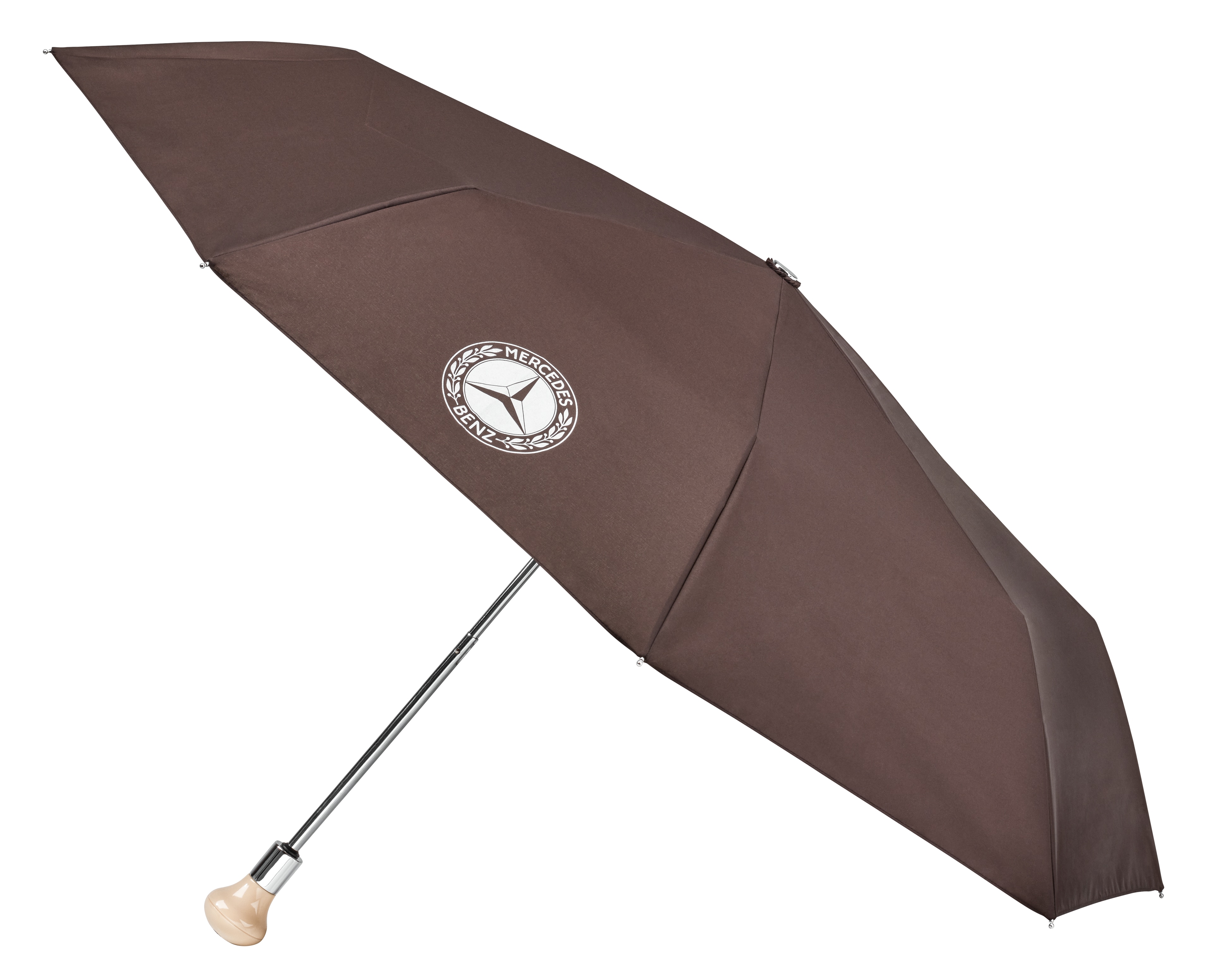 Taschenschirm, 300 SL - braun, Stahl / Fiberglas / Polyester (recycelt)