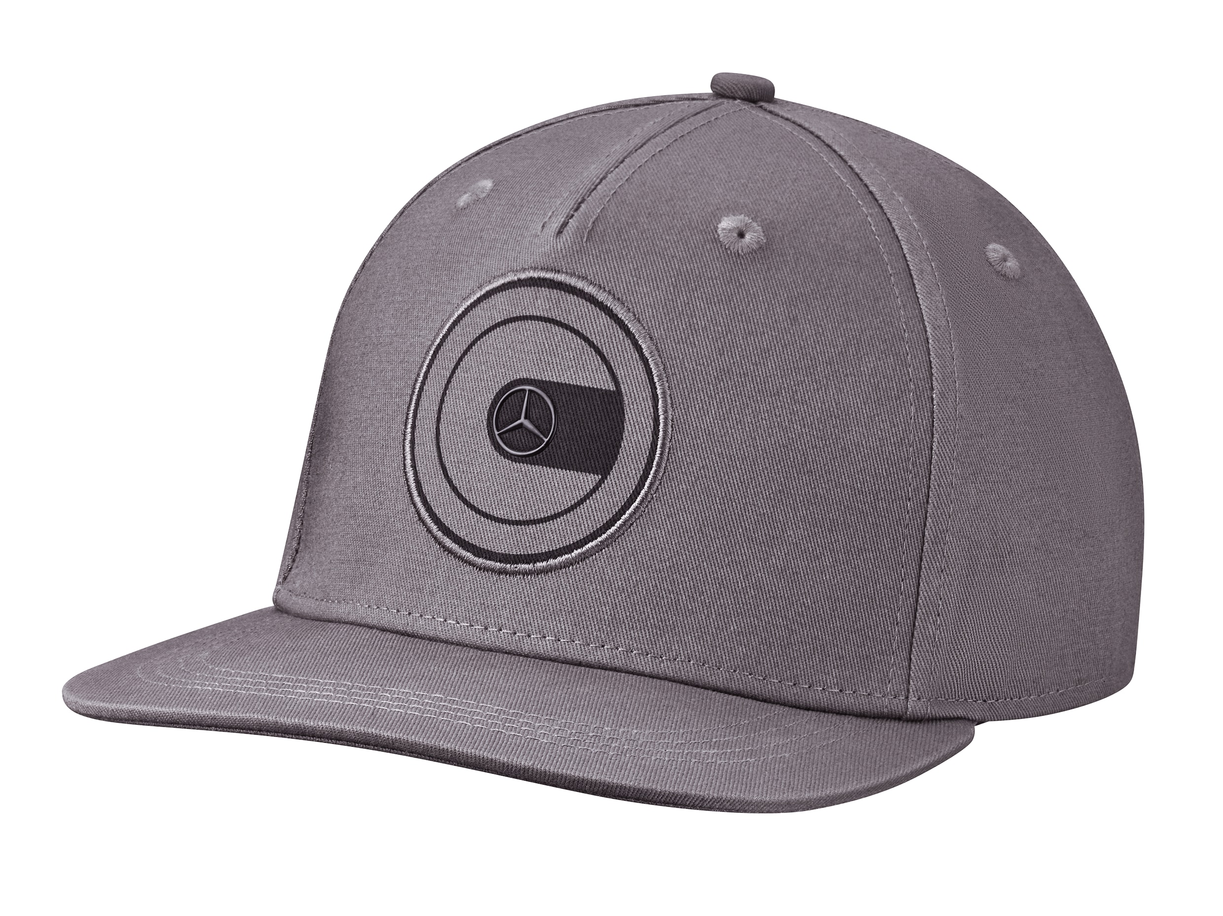 Flat Brim Cap, G-Klasse - grau, Baumwolle (Bio)