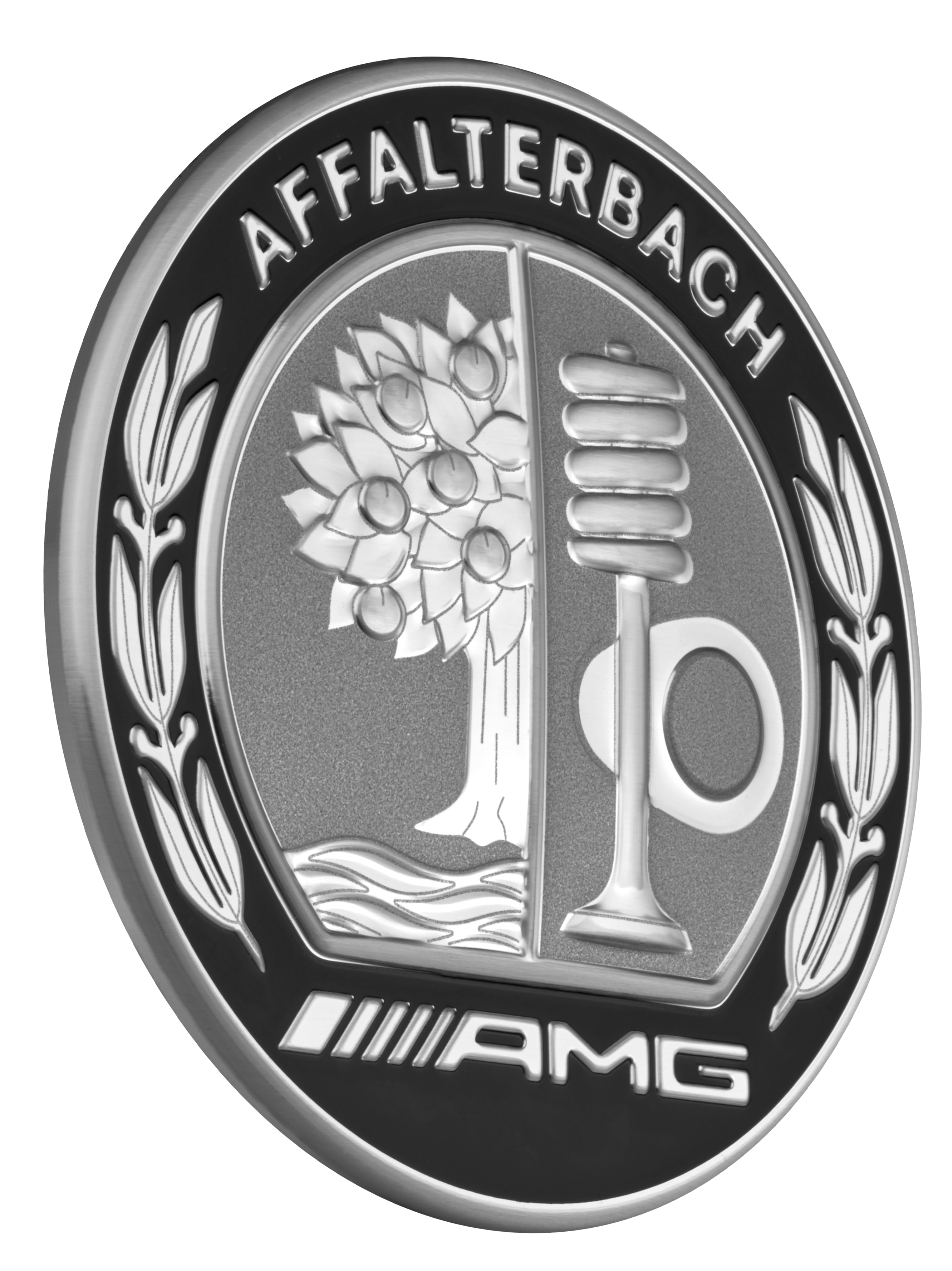 AMG Radnabenabdeckung, mit AMG Wappen - silberfarben / schwarz