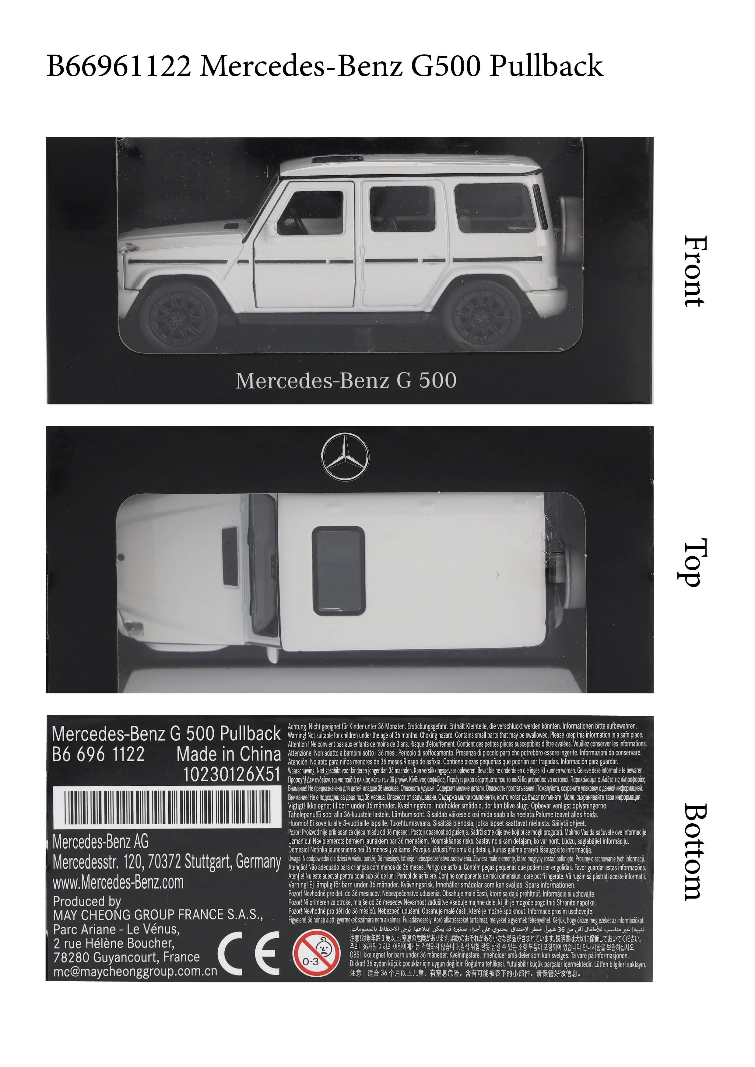 G-Klasse, Geländewagen, W465, Pullback - polarweiß, Heinrich Bauer, 1:43 G-Klasse, Geländewagen, W465, Pullback - polarweiß, Heinrich Bauer, 1:43