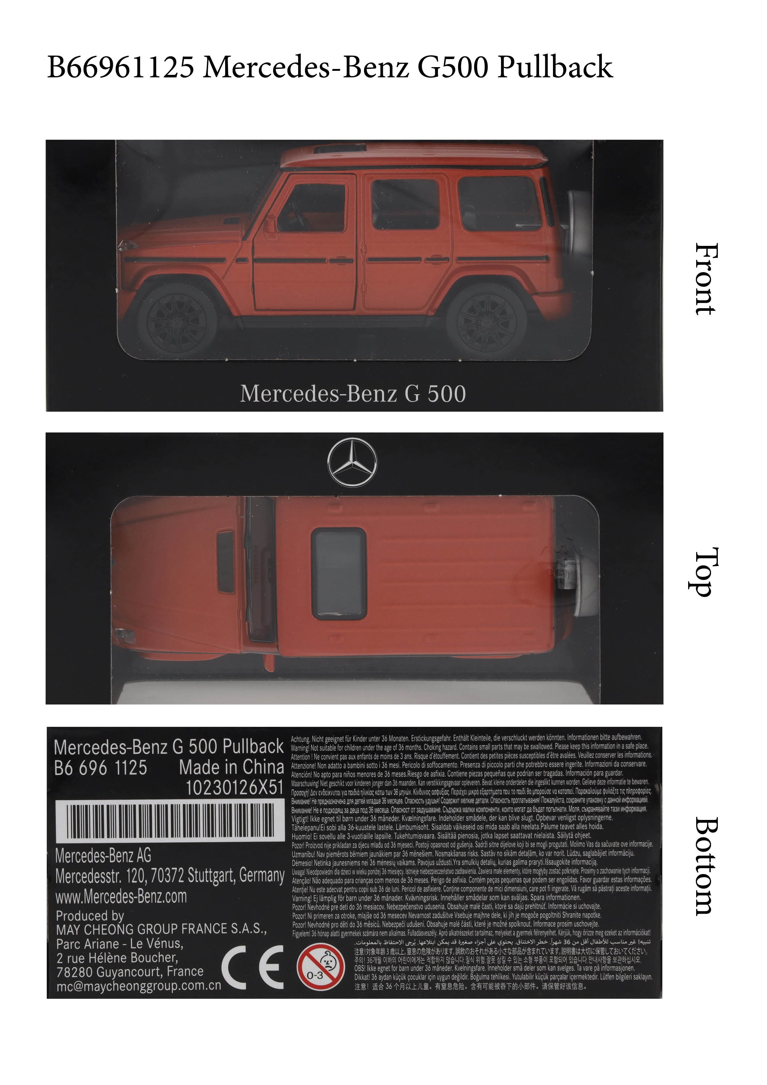 G-Klasse, Geländewagen, W465, Pullback - G manufaktur kupferorange magno, Heinrich Bauer, 1:43 G-Klasse, Geländewagen, W465, Pullback - G manufaktur kupferorange magno, Heinrich Bauer, 1:43
