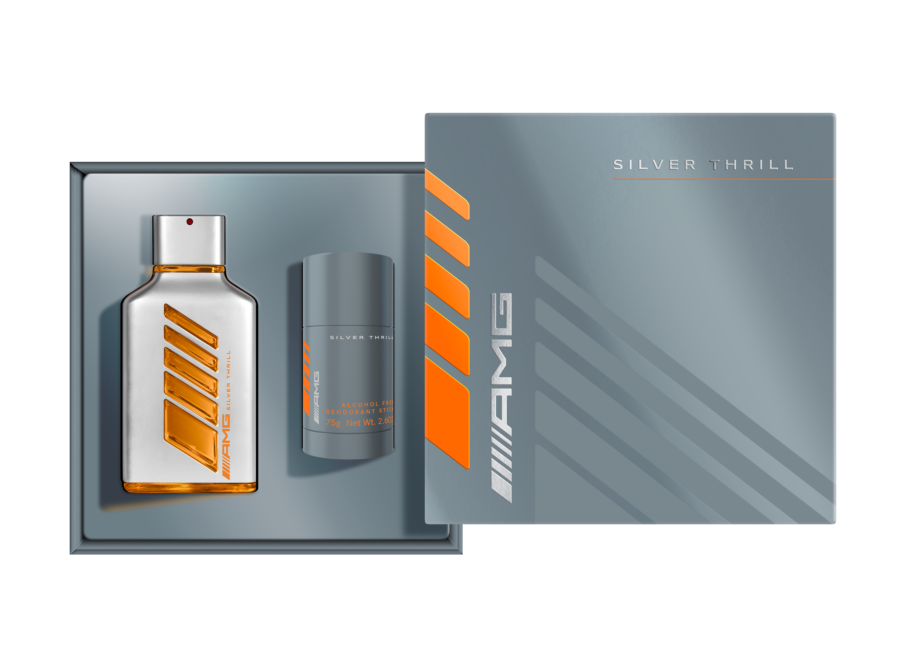 Geschenkset AMG Silver Thrill, EdP - für Herren, INCC, 100 ml Geschenkset AMG Silver Thrill, EdP - für Herren, INCC, 100 ml