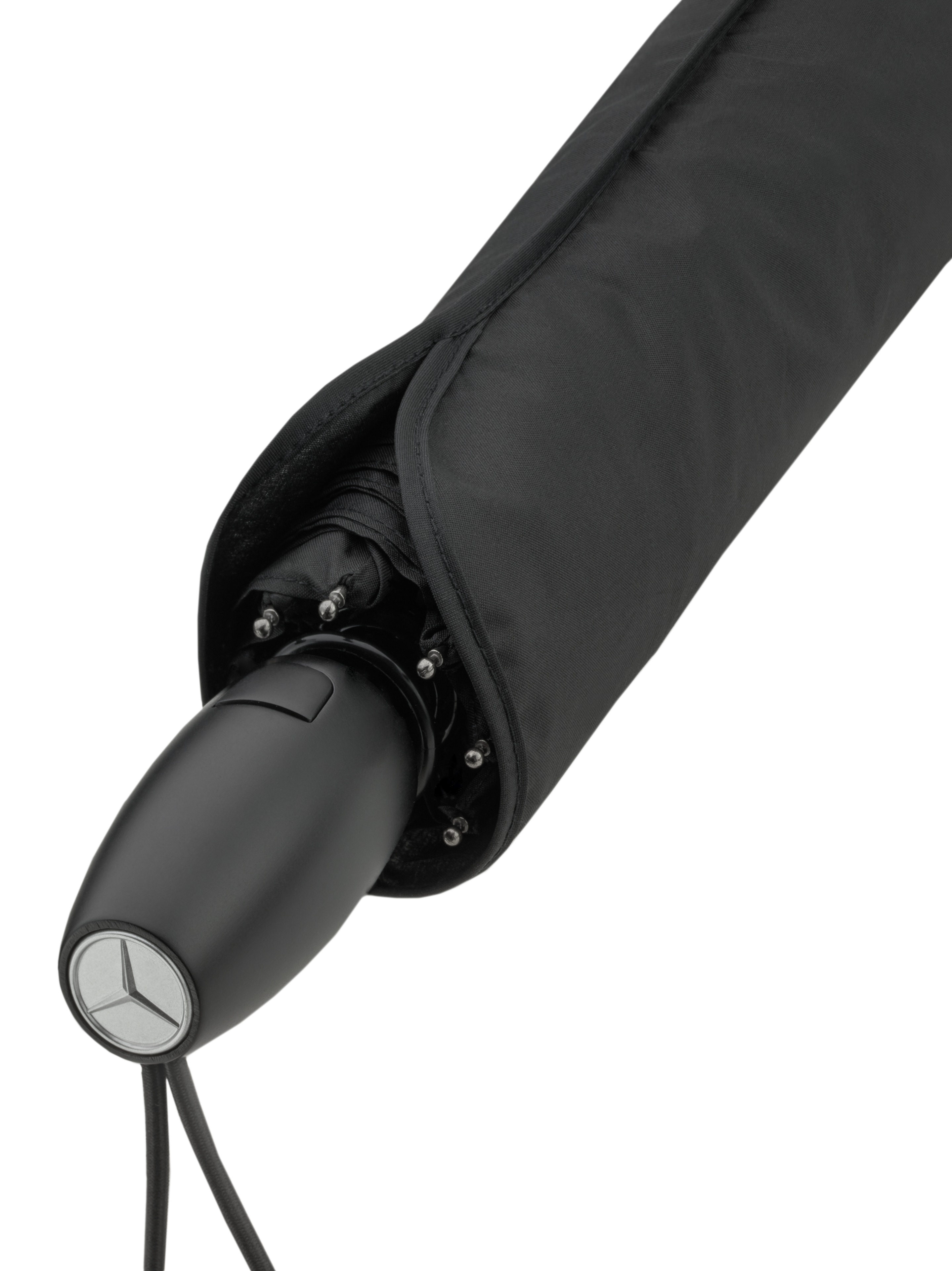 Taschenschirm - schwarz, Stahl / Polyester