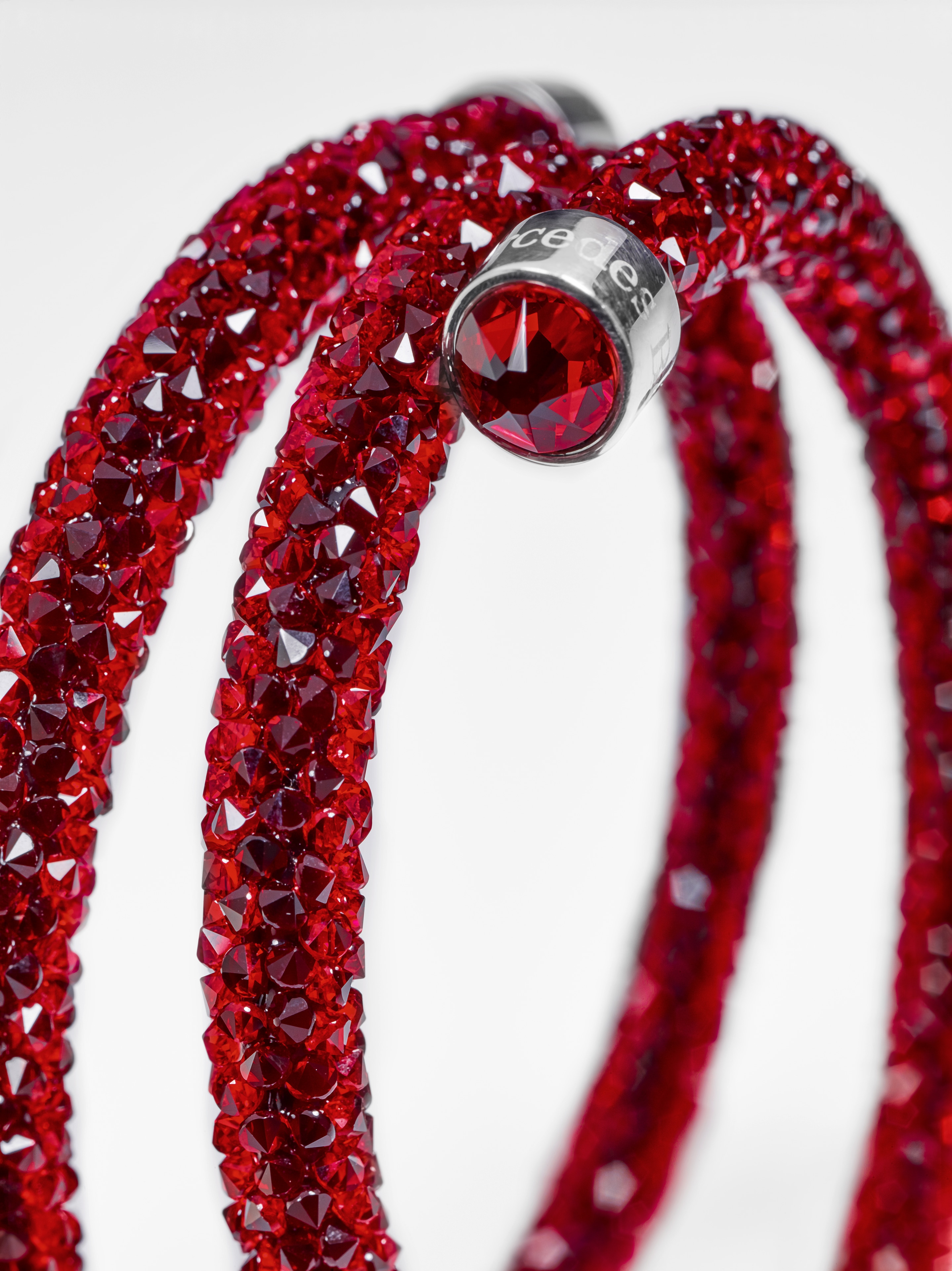 Armband Tokyo - rot-silber, Glas / Edelstahl Armband Tokyo - rot-silber, Glas / Edelstahl