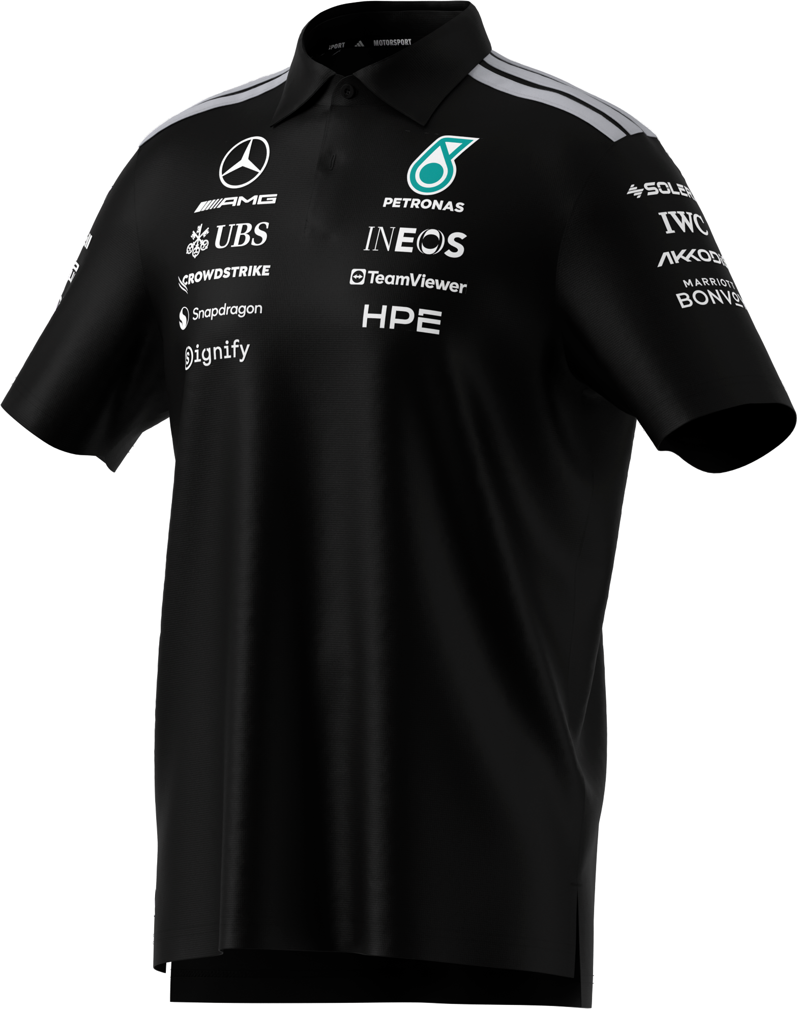 Poloshirt Herren, Team, Mercedes-AMG F1 - schwarz, M