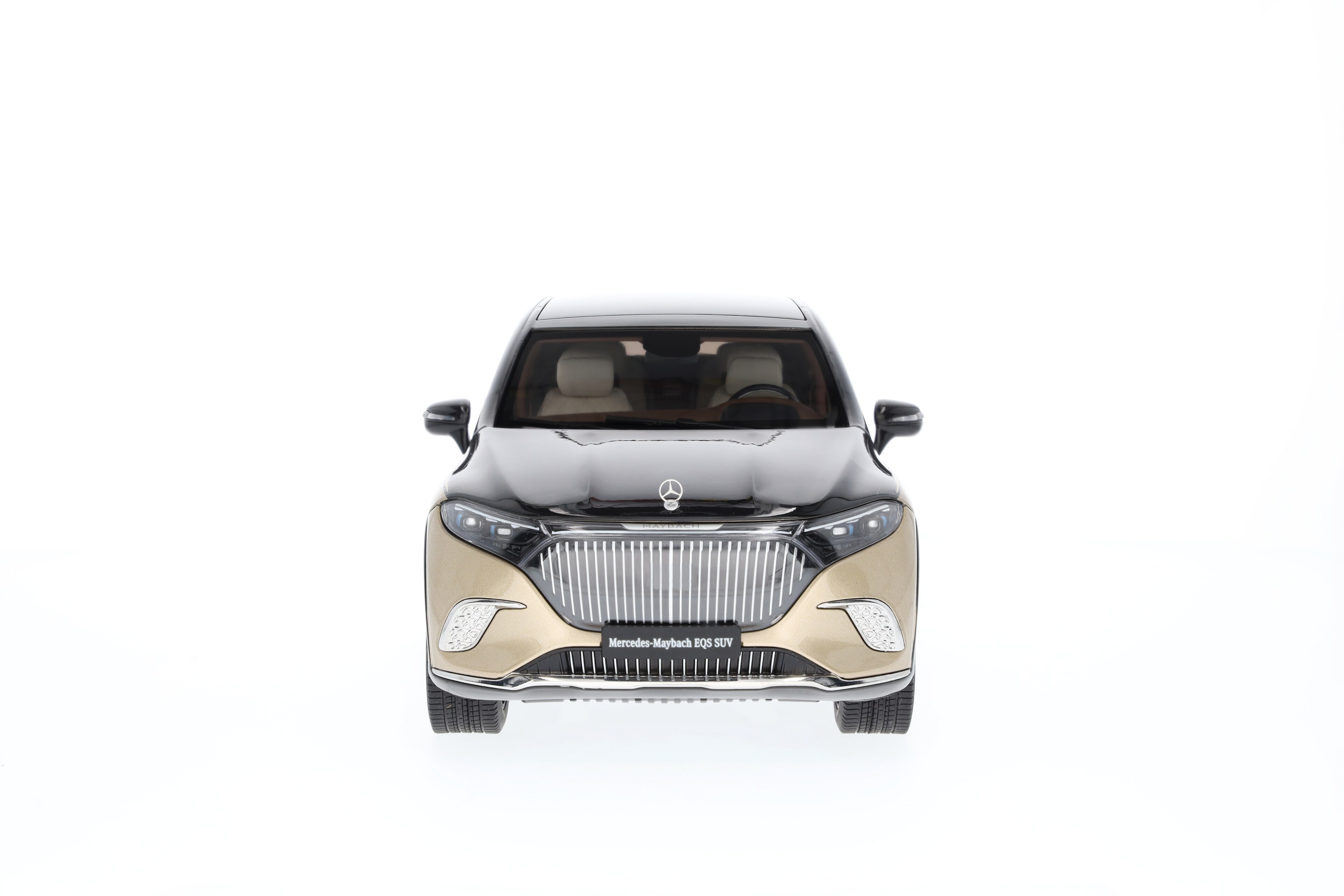 Mercedes-Maybach EQS 680 SUV, Z296 - obsidianschwarz / designo kalaharigold, NZG, 1:18