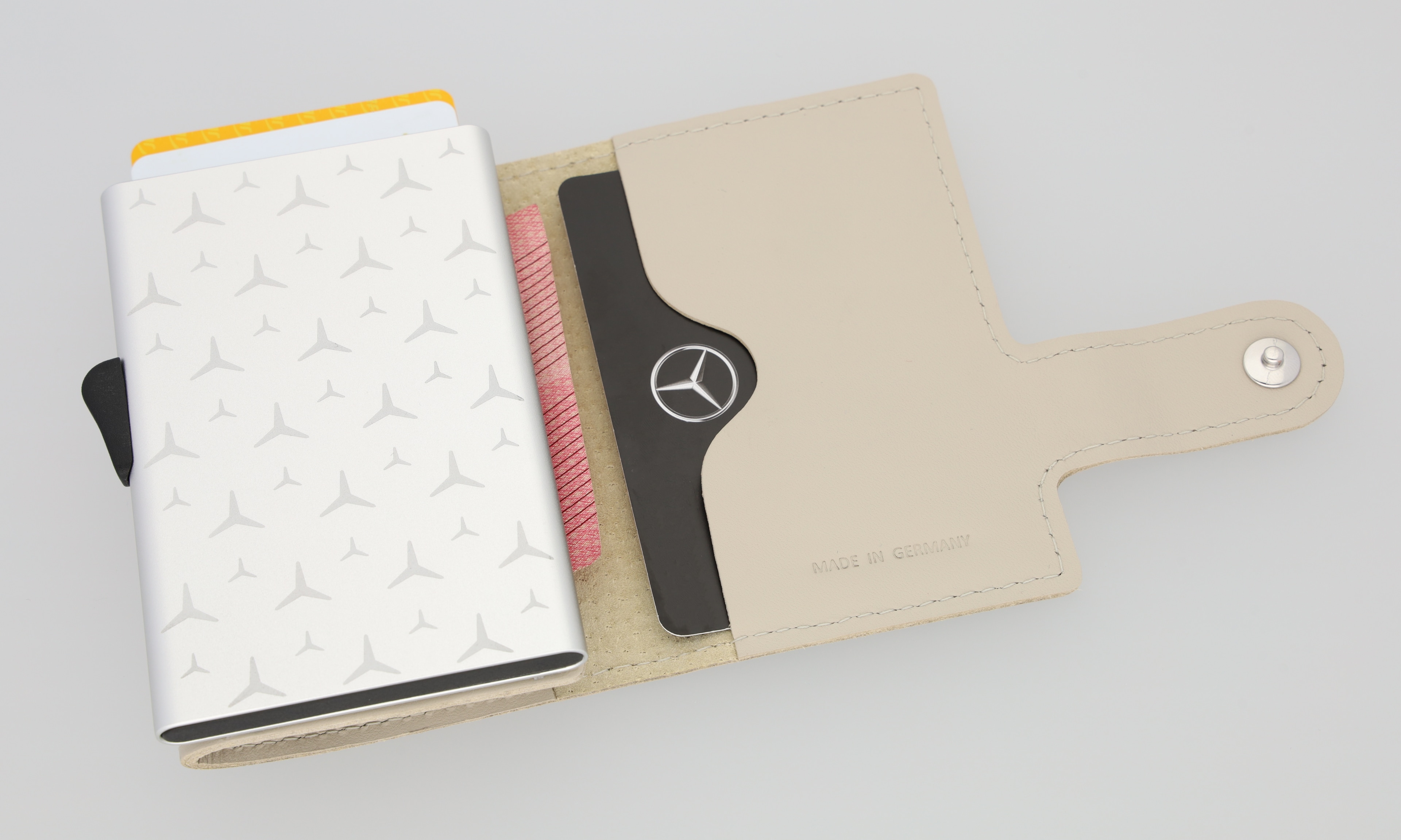 Mini-Geldbörse, Upcycling - macchiatobeige, Rindleder Mini-Geldbörse, Upcycling - macchiatobeige, Rindleder