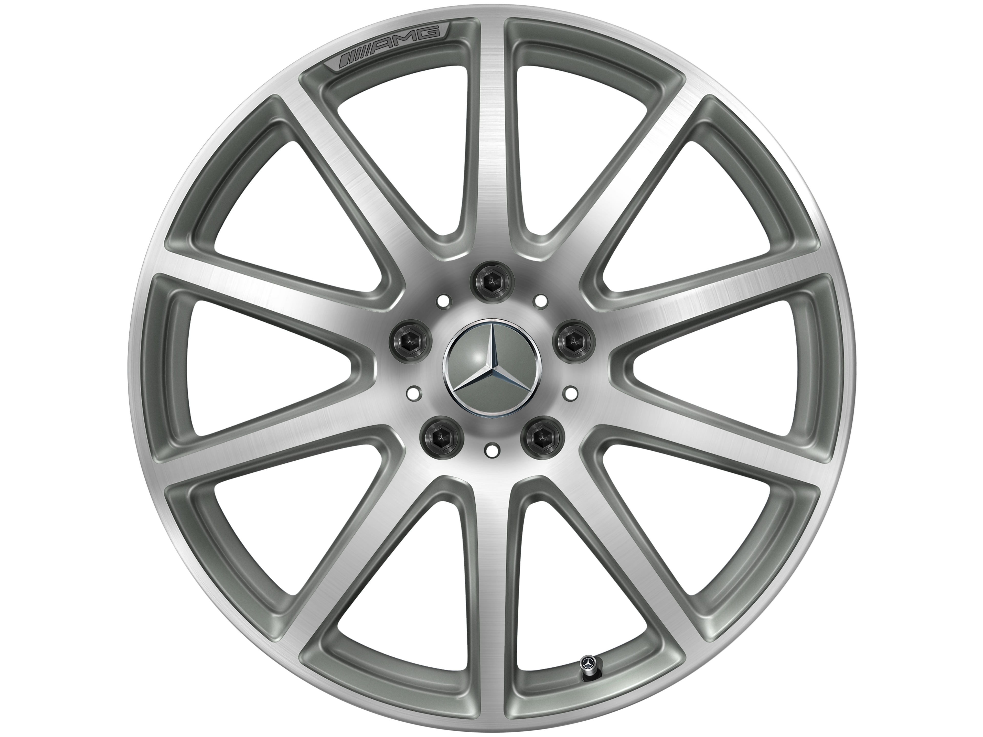 AMG Vielspeichen-Rad, 50,8 cm (20 Zoll) - 9,5 J x 20 ET 35, titangrau, glanzgedreht