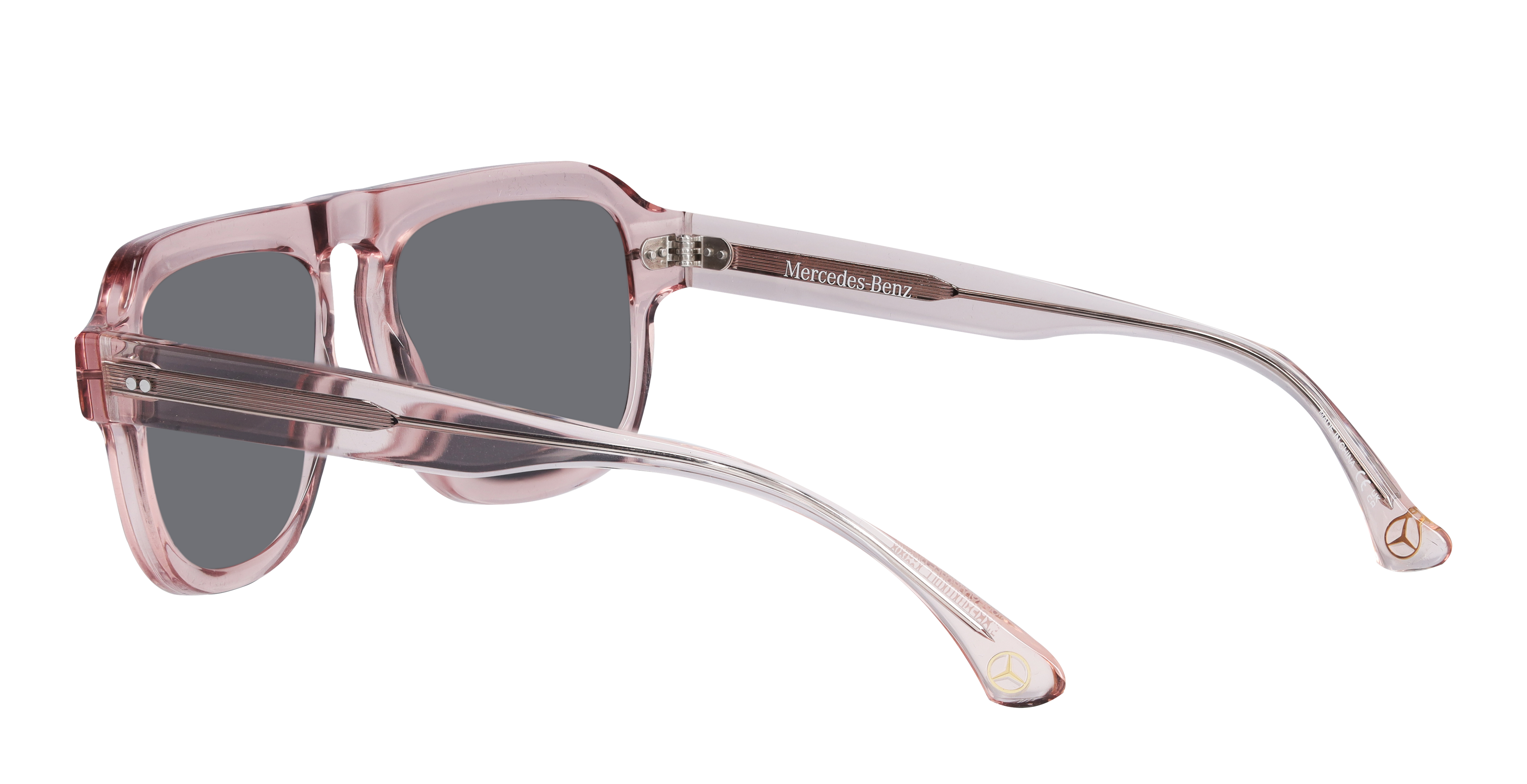Sonnenbrille, Unisex - roségold / bronzefarben, Acetat, transparent