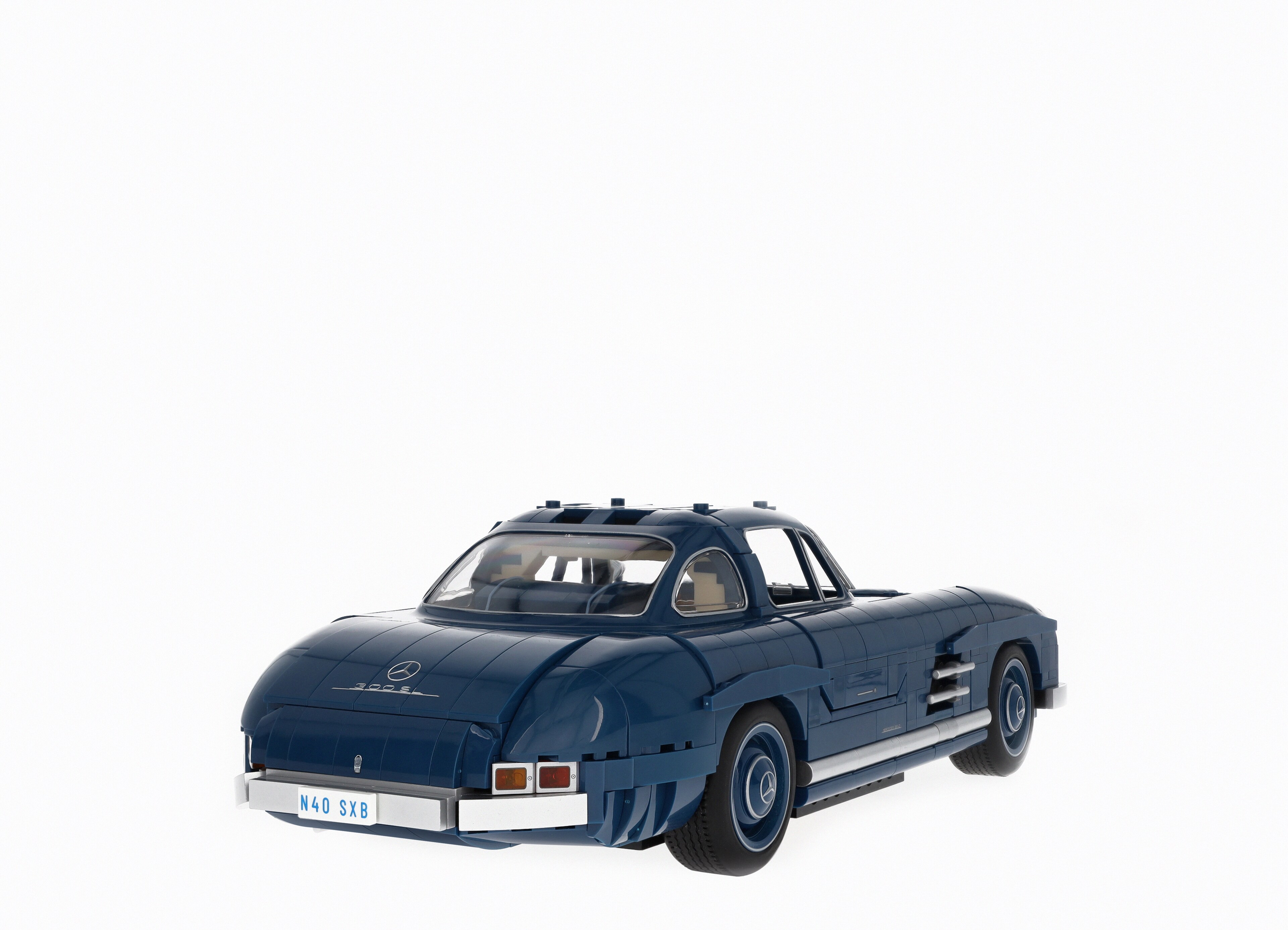 300 SL W 198 (1954-1957), Klemmbaustein Modell - blau, Mattel, 1:12