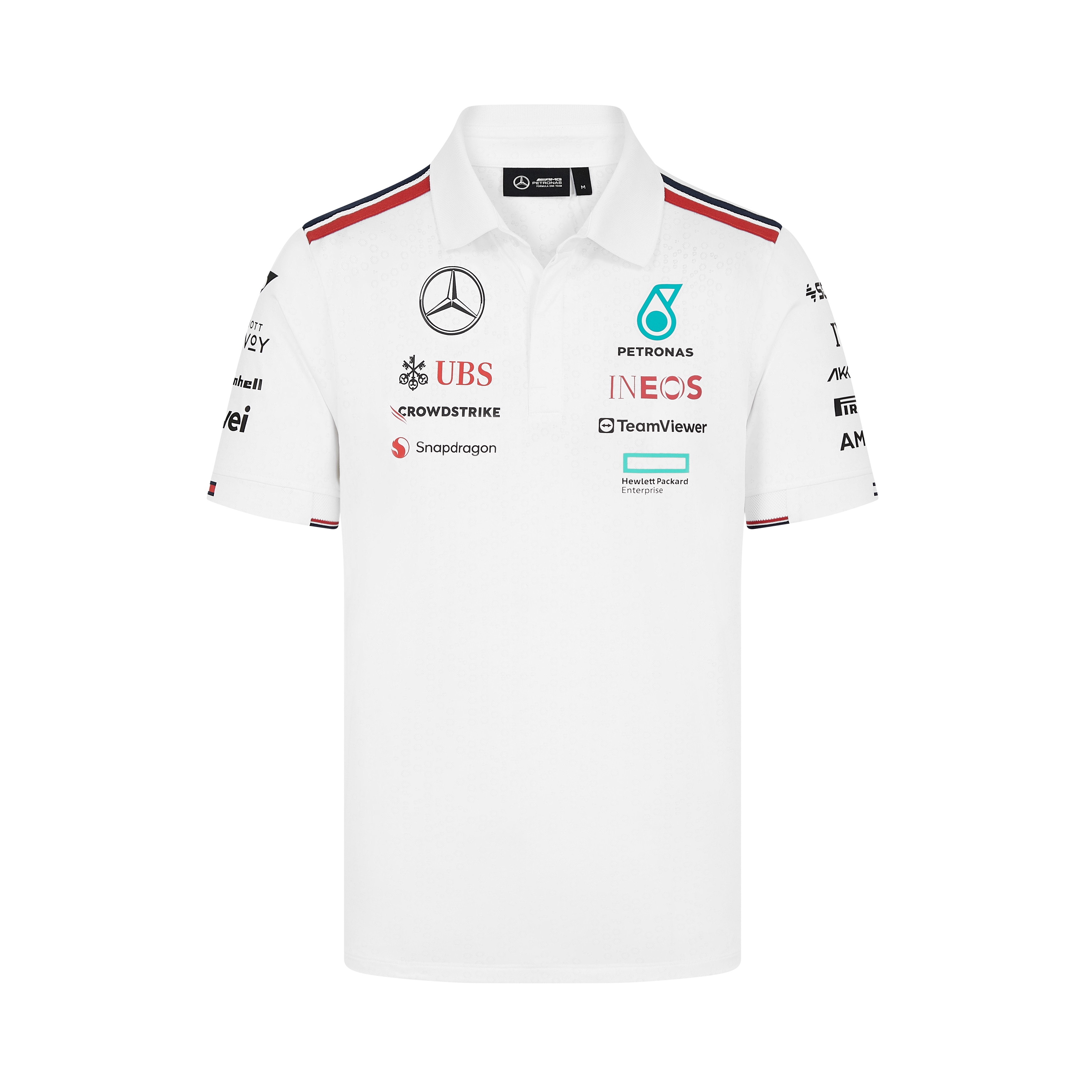 Poloshirt Herren, Team, Mercedes-AMG F1 - weiß, XXL