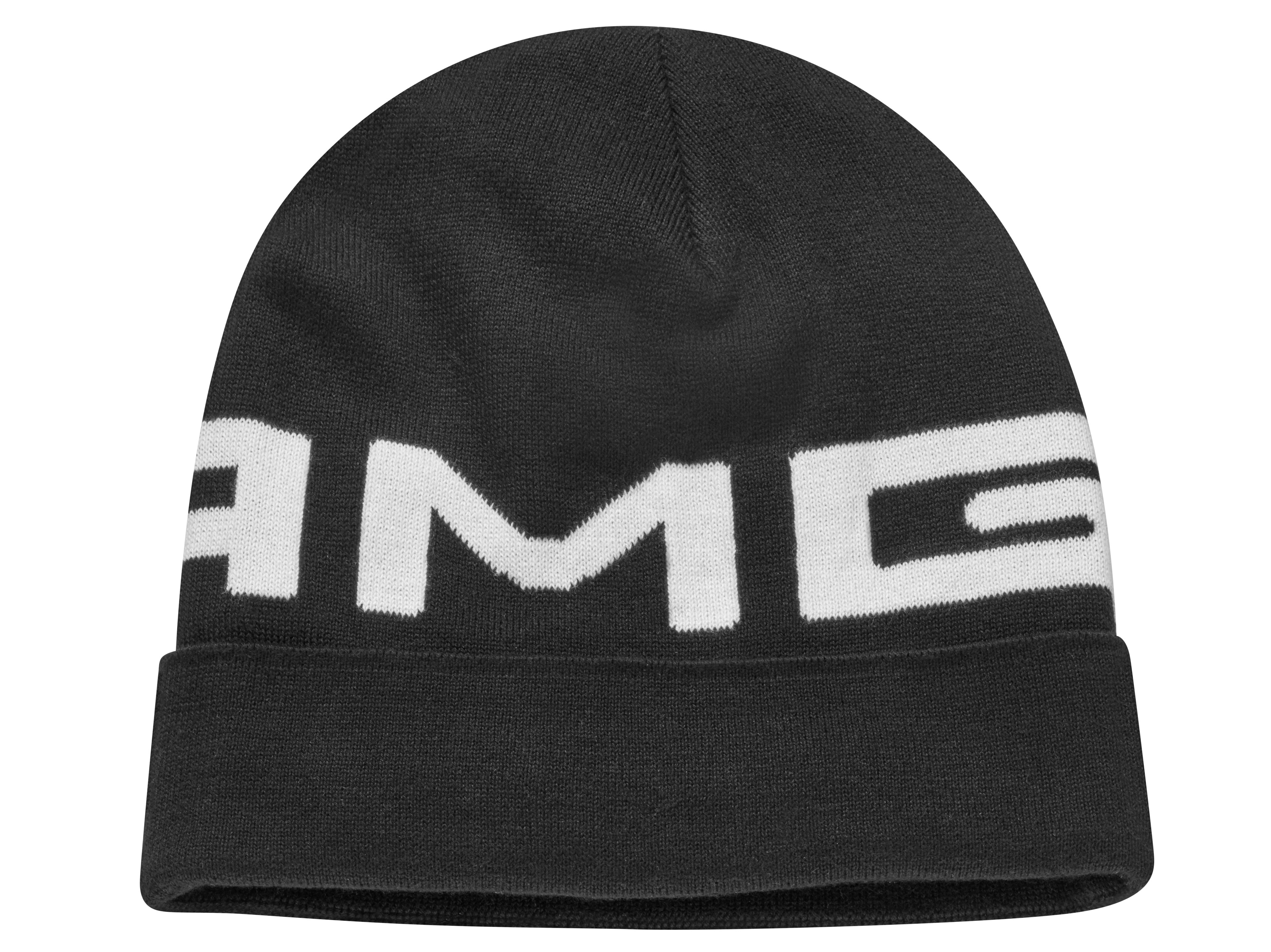 AMG Strickmütze - schwarz, Baumwolle