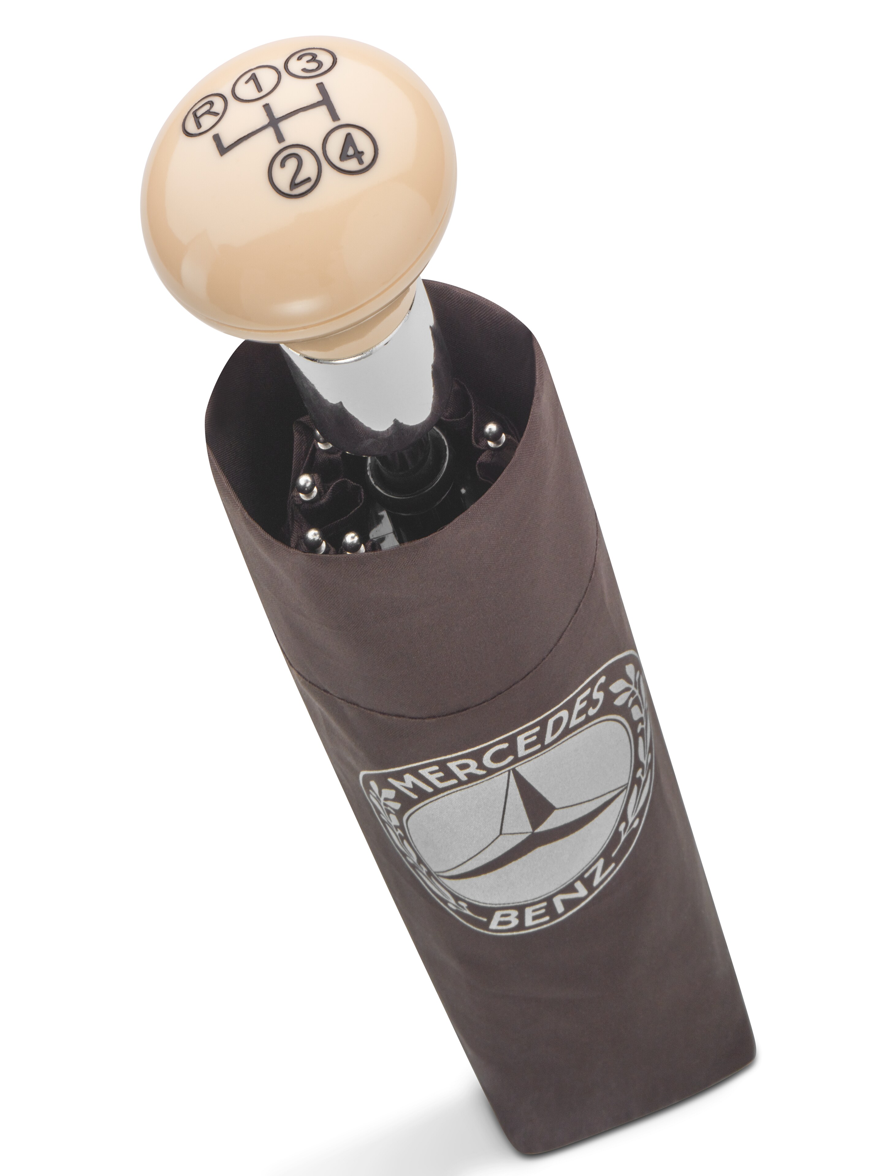 Taschenschirm, 300 SL - braun, Stahl / Fiberglas / Polyester (recycelt)