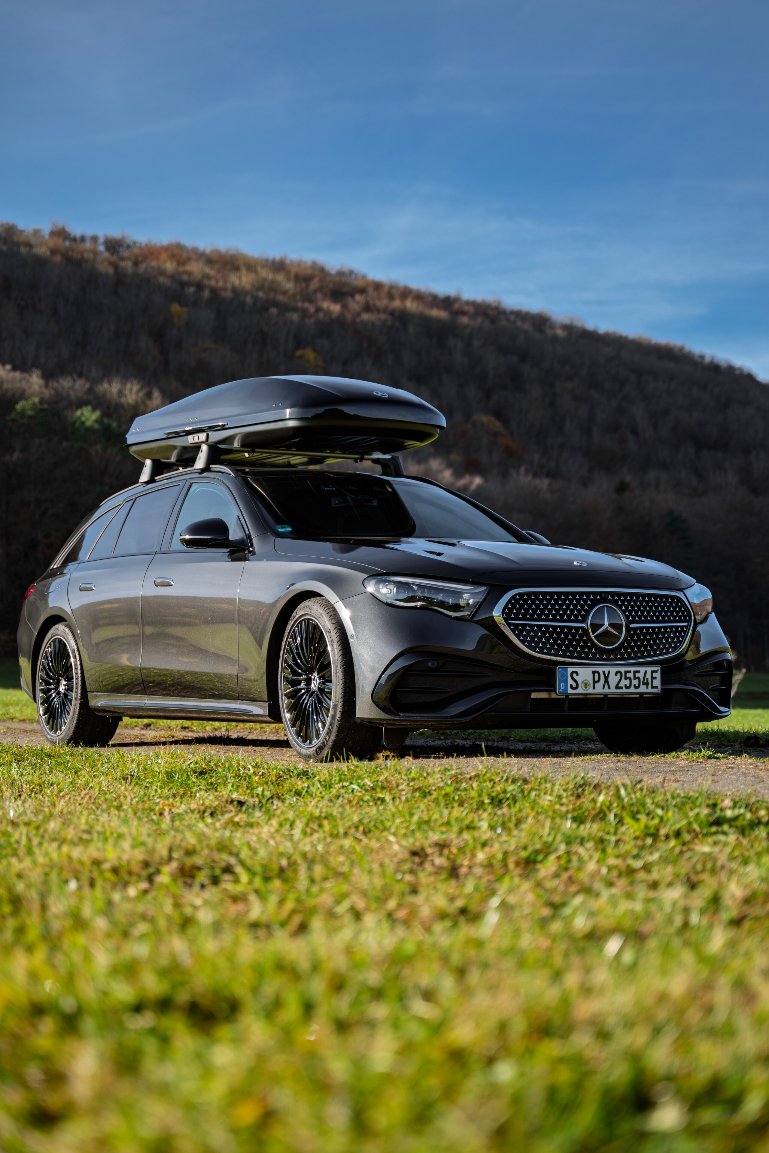 Relingträger, 2-teilig - Aluminium, schwarz-silber