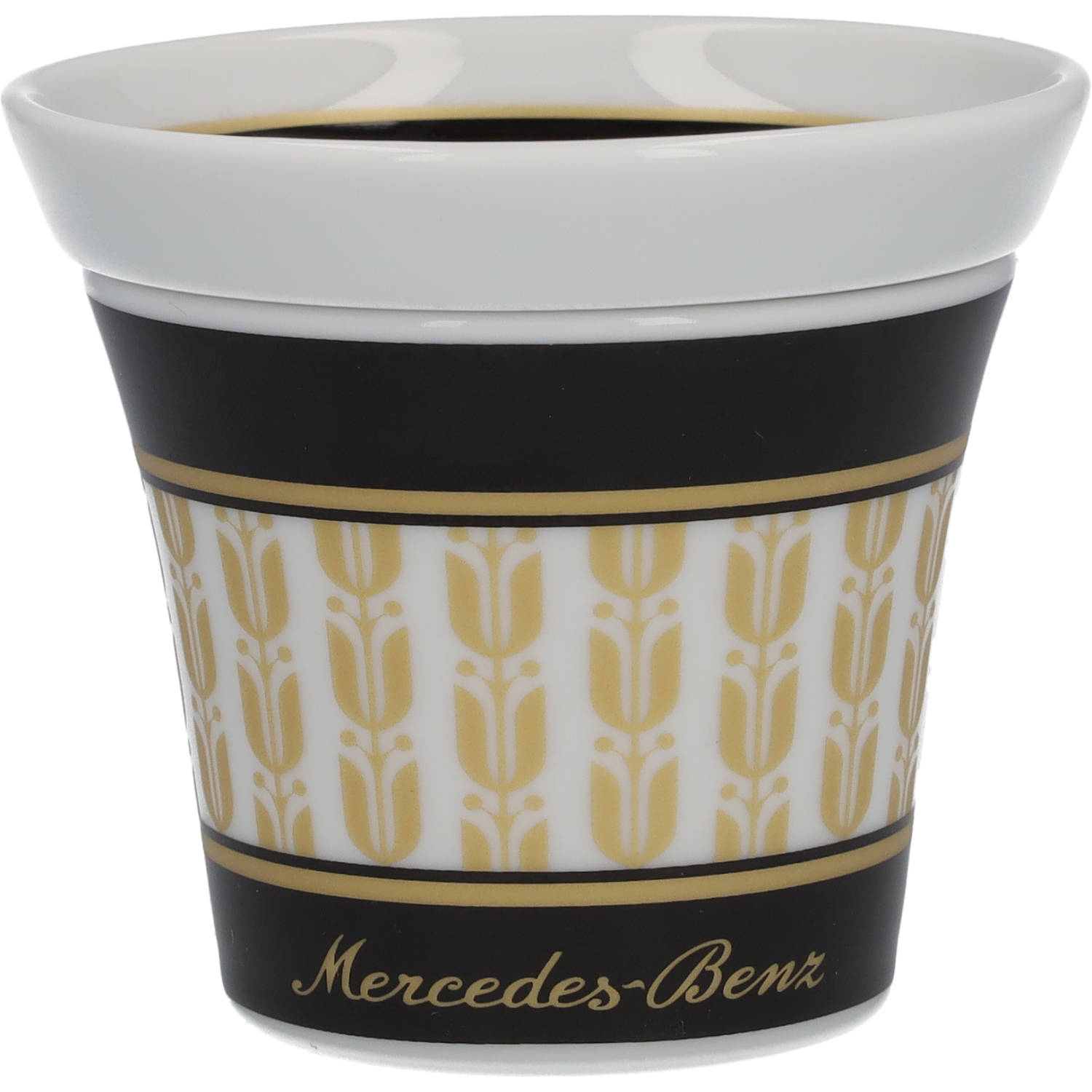 Espressotassen, Set, 4-teilig - schwarz / weiß / goldfarben, Porzellan, 90 ml, Kahla