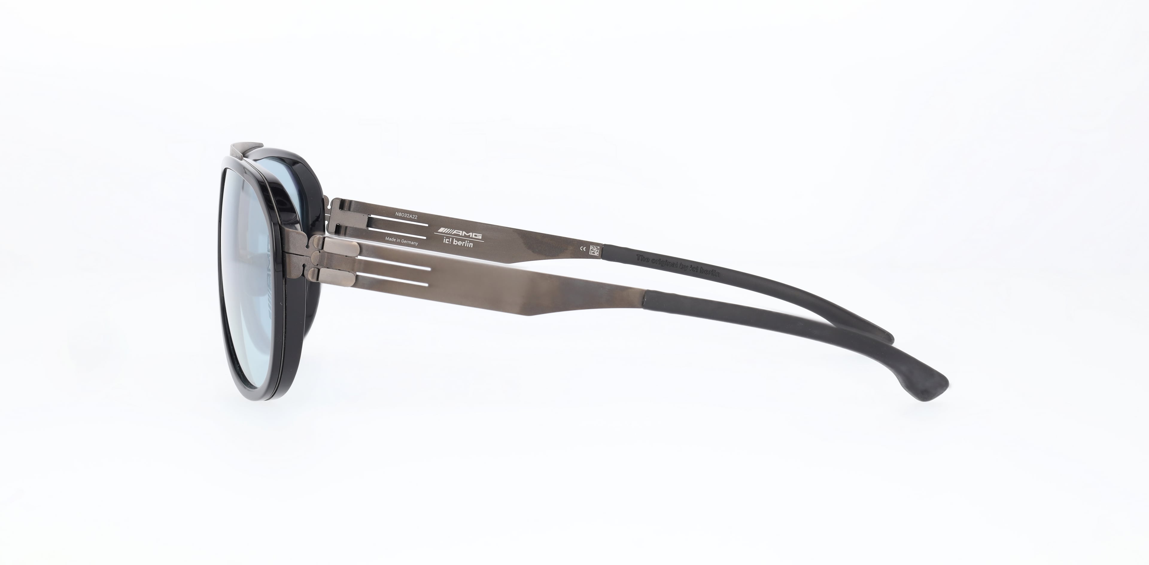 AMG Sonnenbrille, Herren, Business - graphite black, Edelstahl / Acetat, PVD beschichtet, ic! berlin AMG Sonnenbrille, Herren, Business - graphite black, Edelstahl / Acetat, PVD beschichtet, ic! berlin
