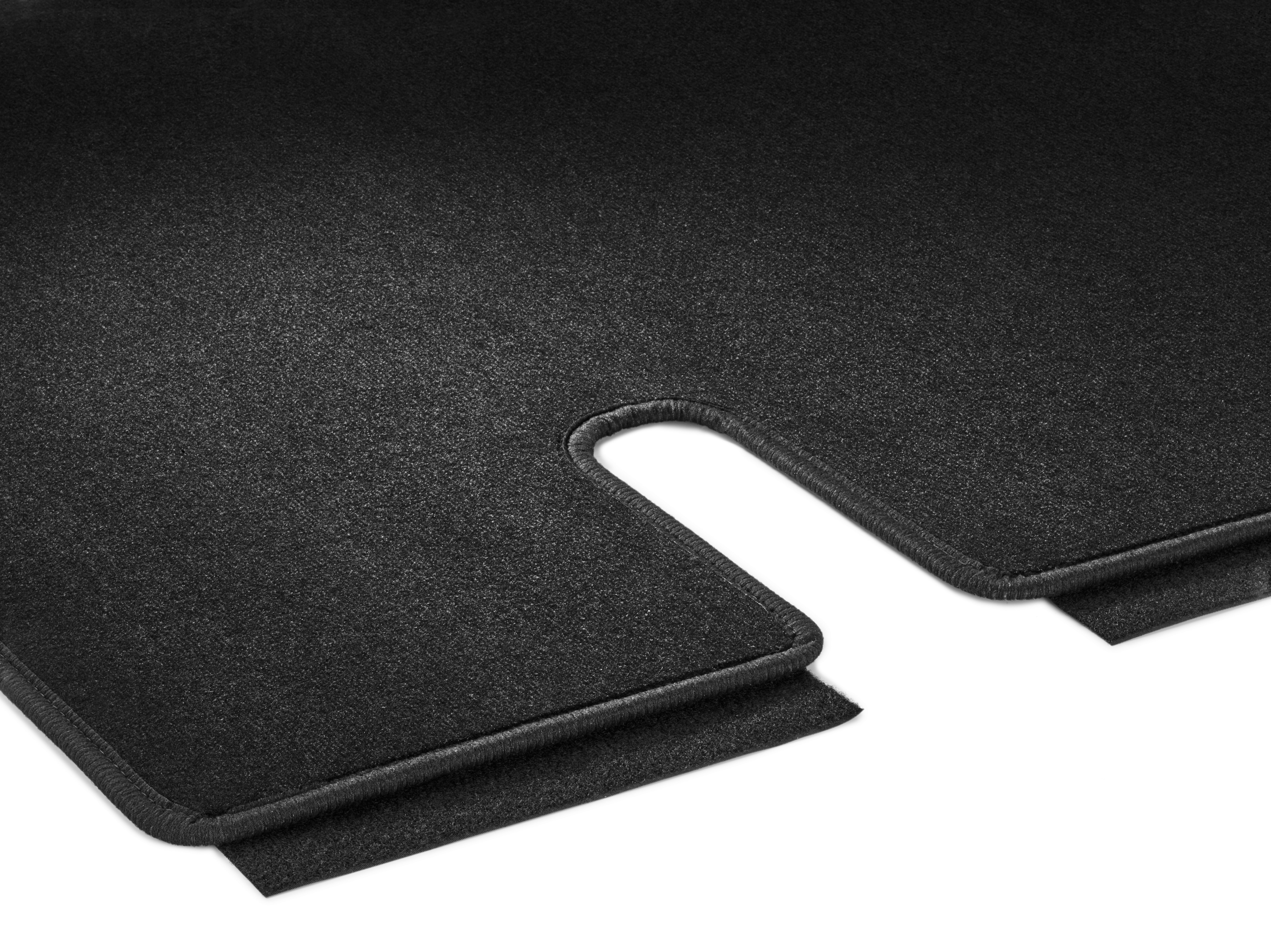 Veloursmatten, Gepäckraum, mit Einfachschiene, 1-teilig, IN2, U3R/UR3 - LL/RL, schwarz